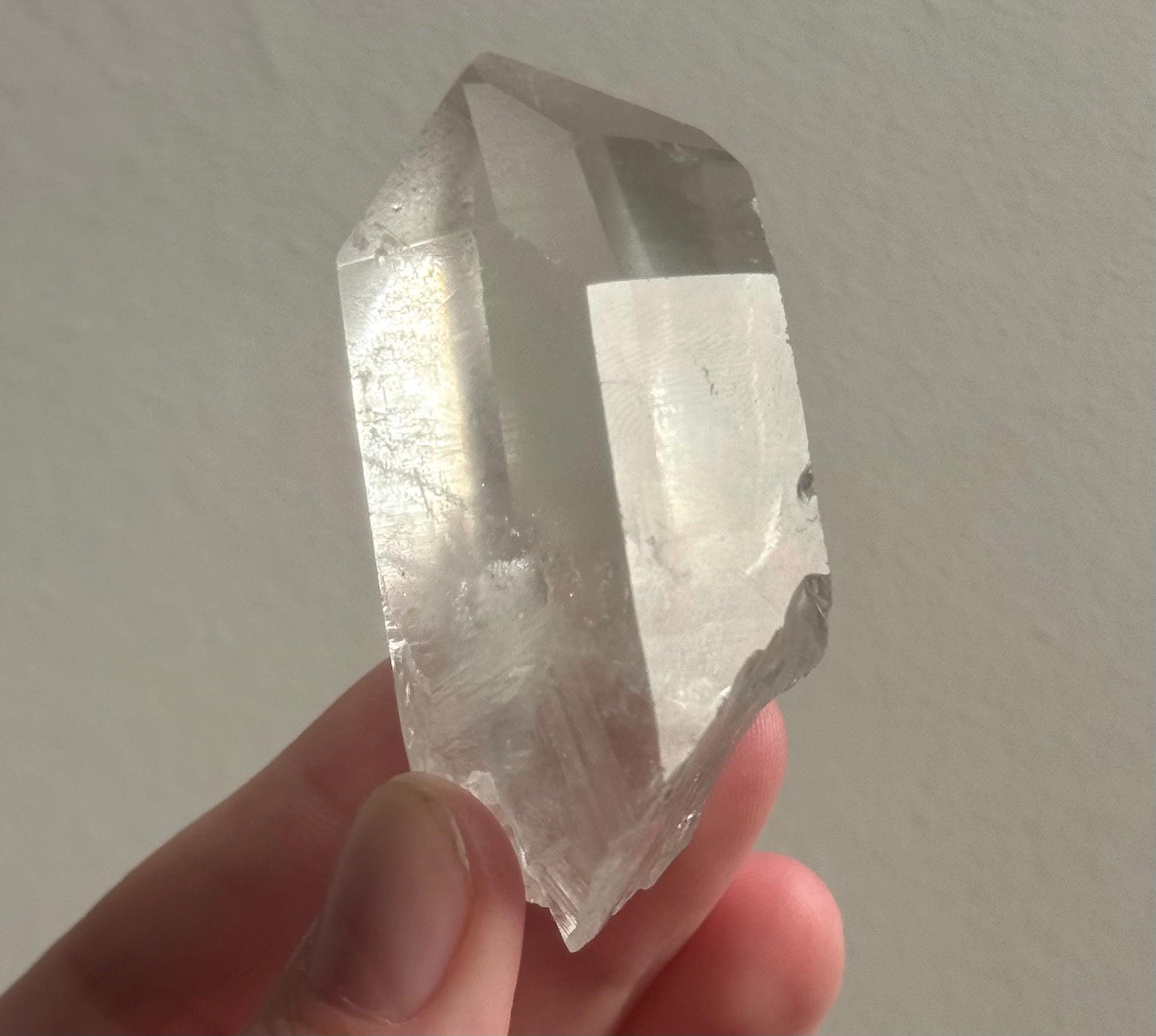 RARE Grey Lithium Quartz Point from Brazil | Grey Phantom Inclusion Quartz