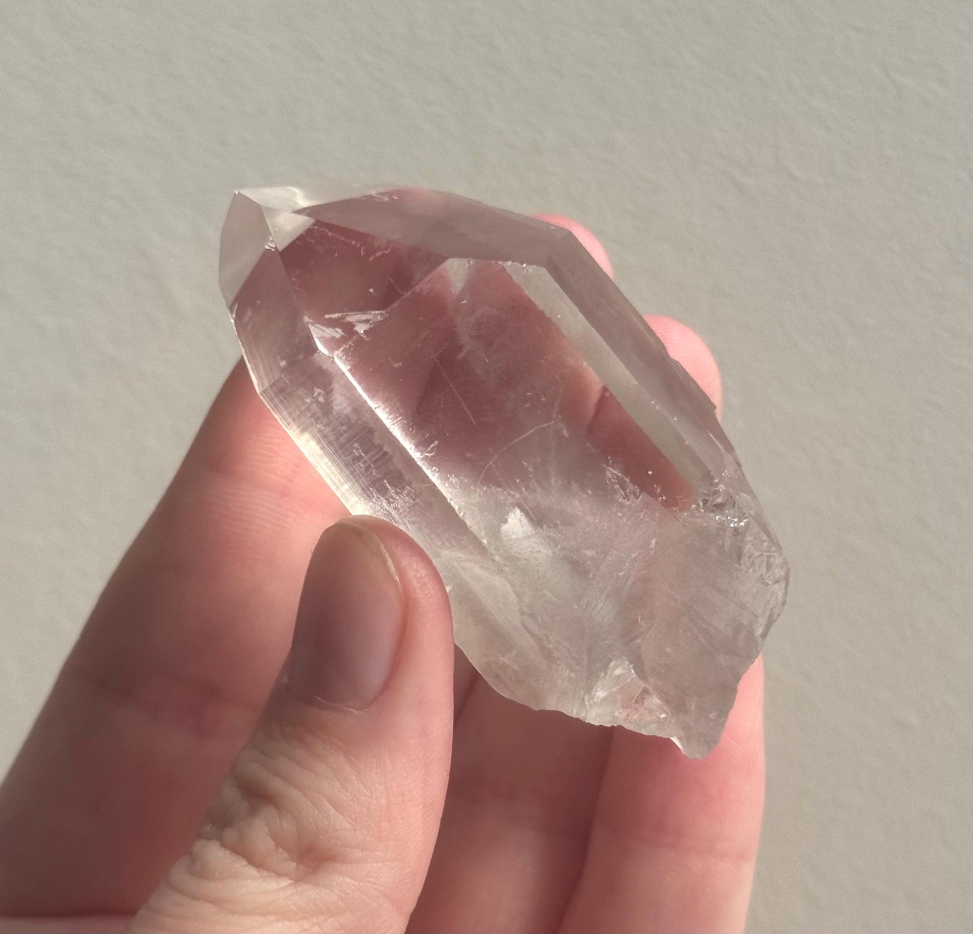 RARE Grey Lithium Quartz Point from Brazil | Grey Phantom Inclusion Quartz