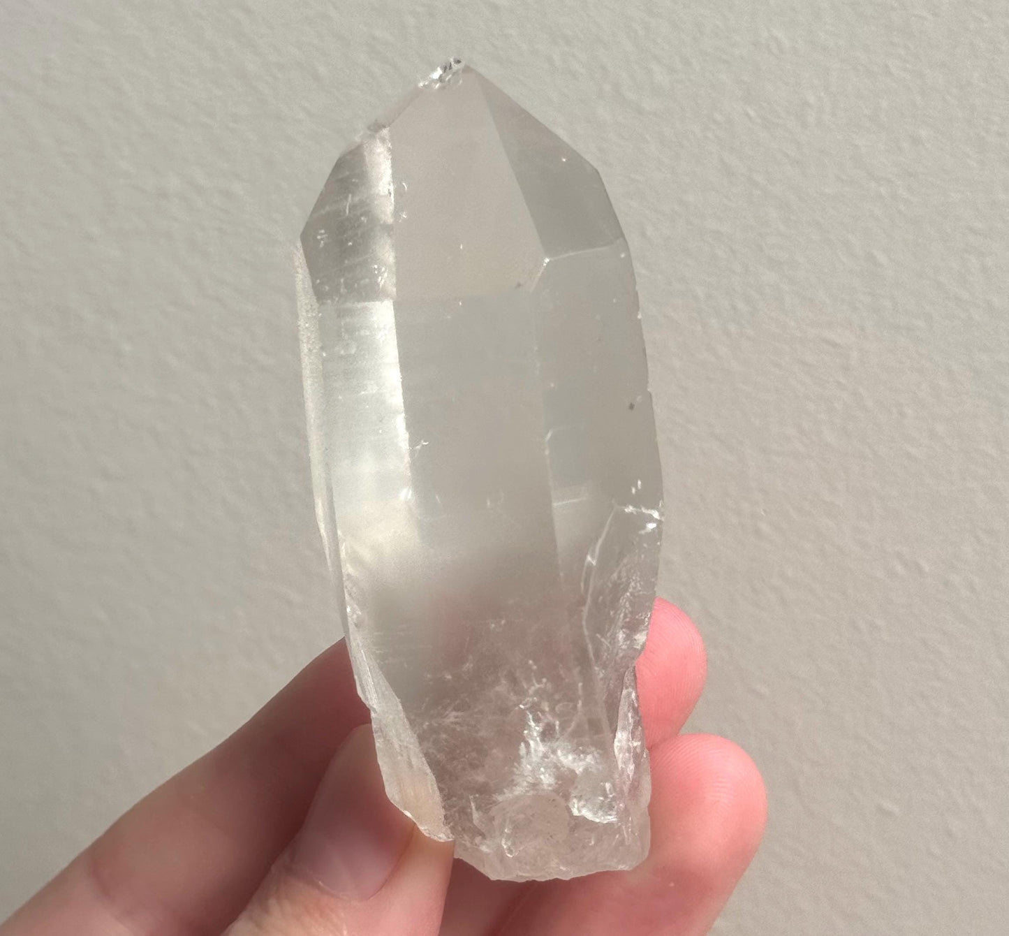 RARE Grey Lithium Quartz Point from Brazil | Grey Phantom Inclusion Quartz