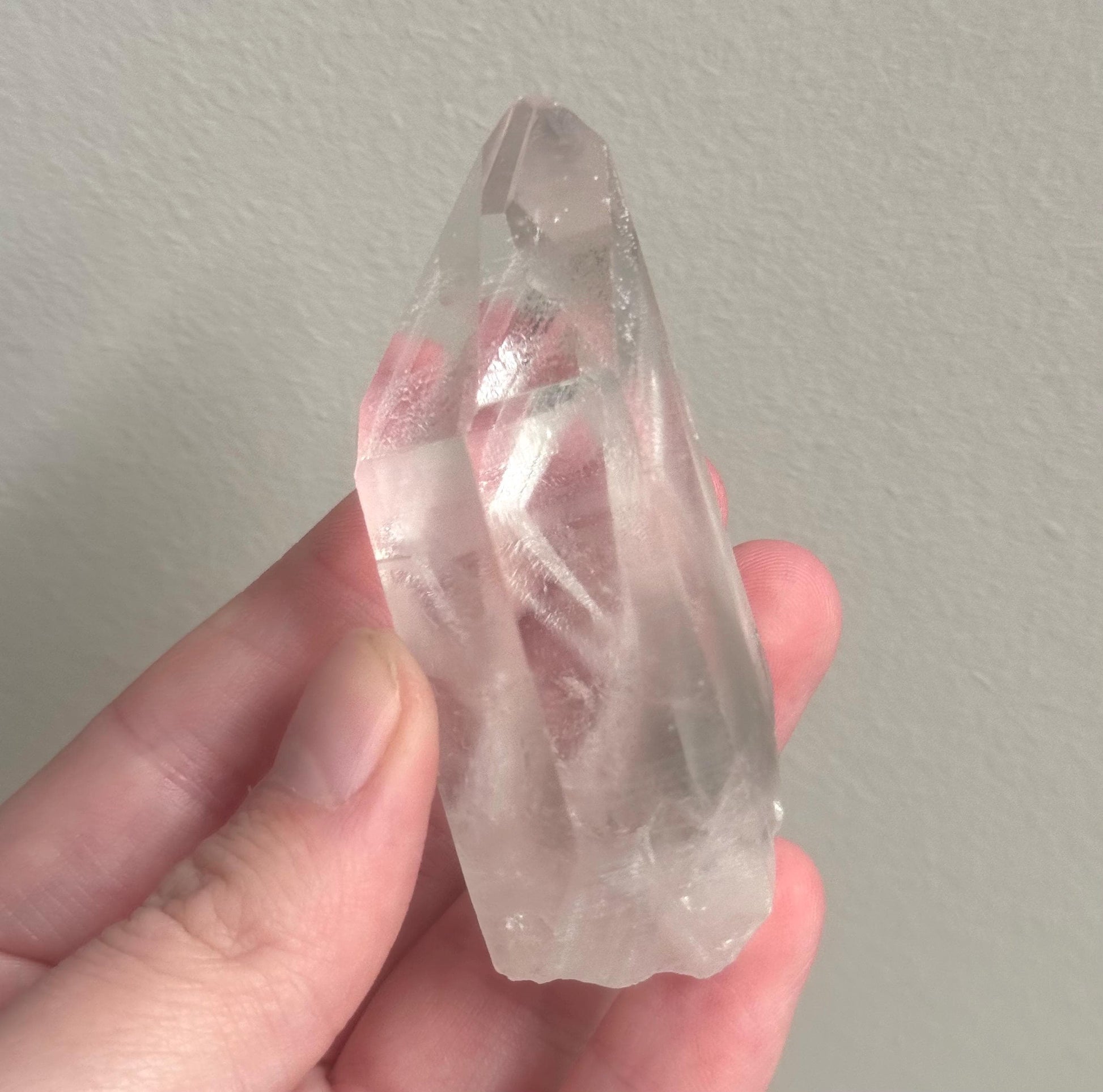 RARE Grey Lithium Quartz Point from Brazil | Grey Phantom Inclusion Quartz