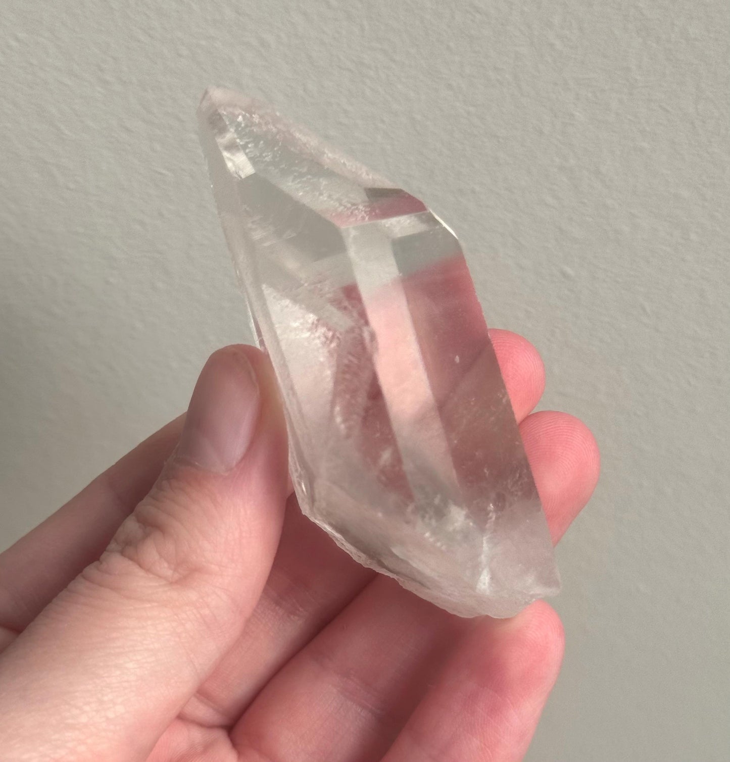 RARE Grey Lithium Quartz Point from Brazil | Grey Phantom Inclusion Quartz