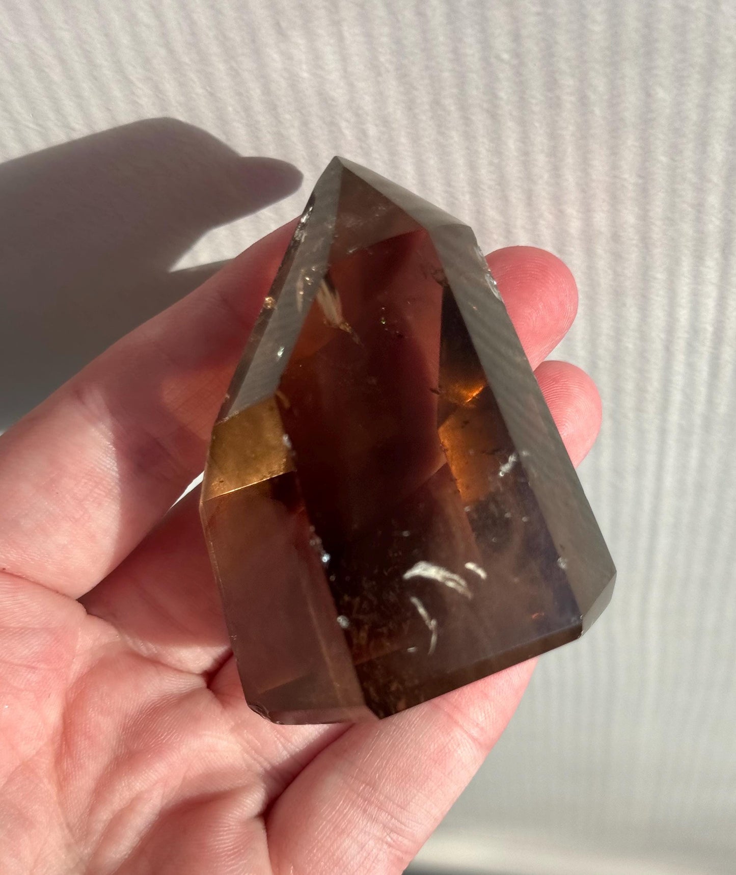 High Quality Smoky Citrine Freeform from Brazil | Dark Honey Citrine Generator