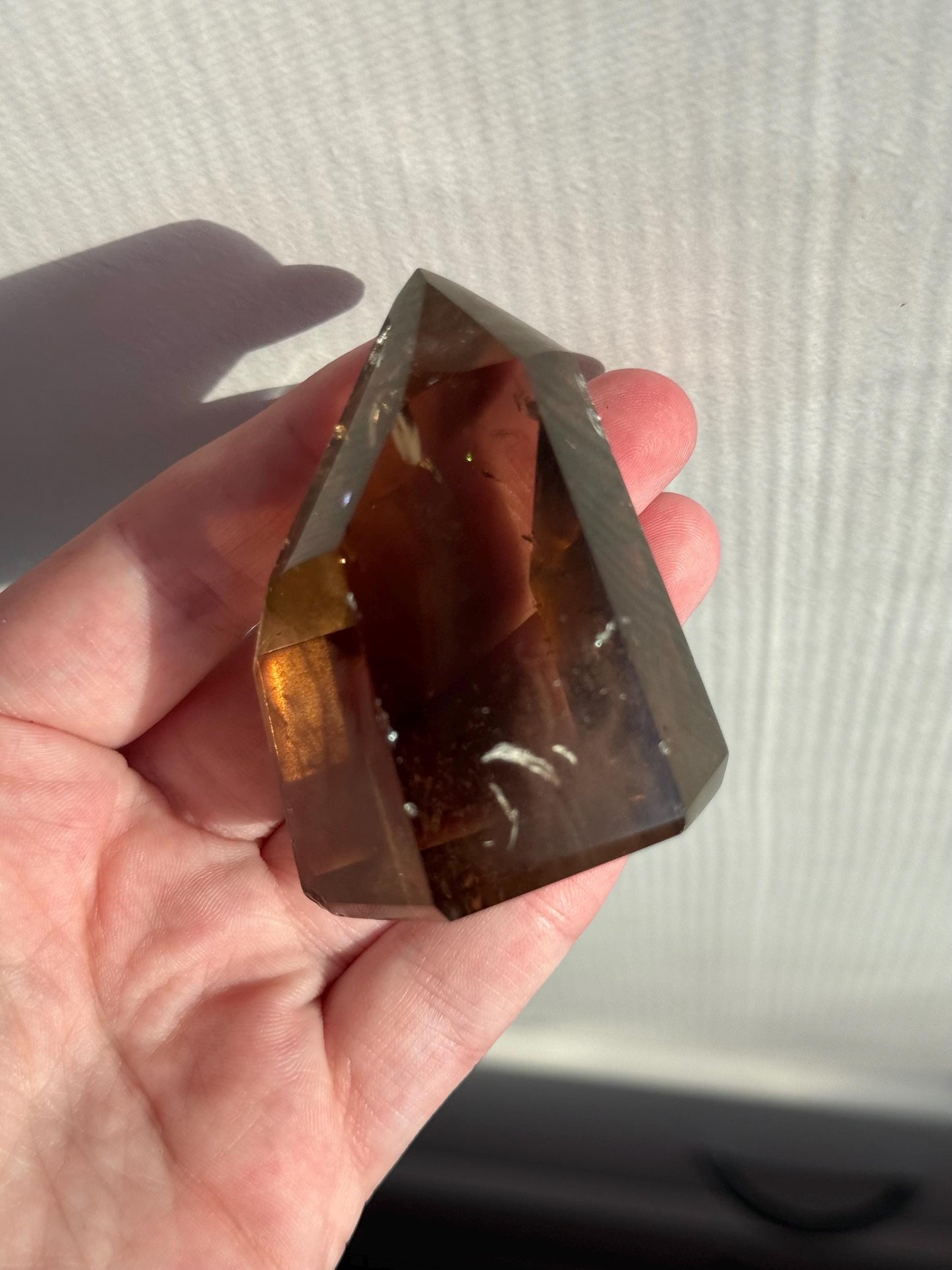 High Quality Smoky Citrine Freeform from Brazil | Dark Honey Citrine Generator