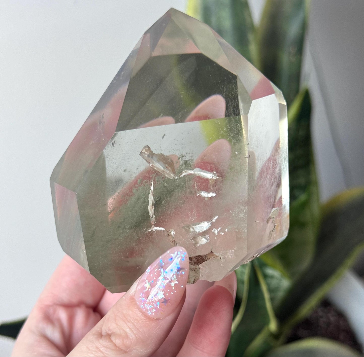 High Quality Chlorite Garden Quartz Generator from Brazil | Lodolite Freeform AAA