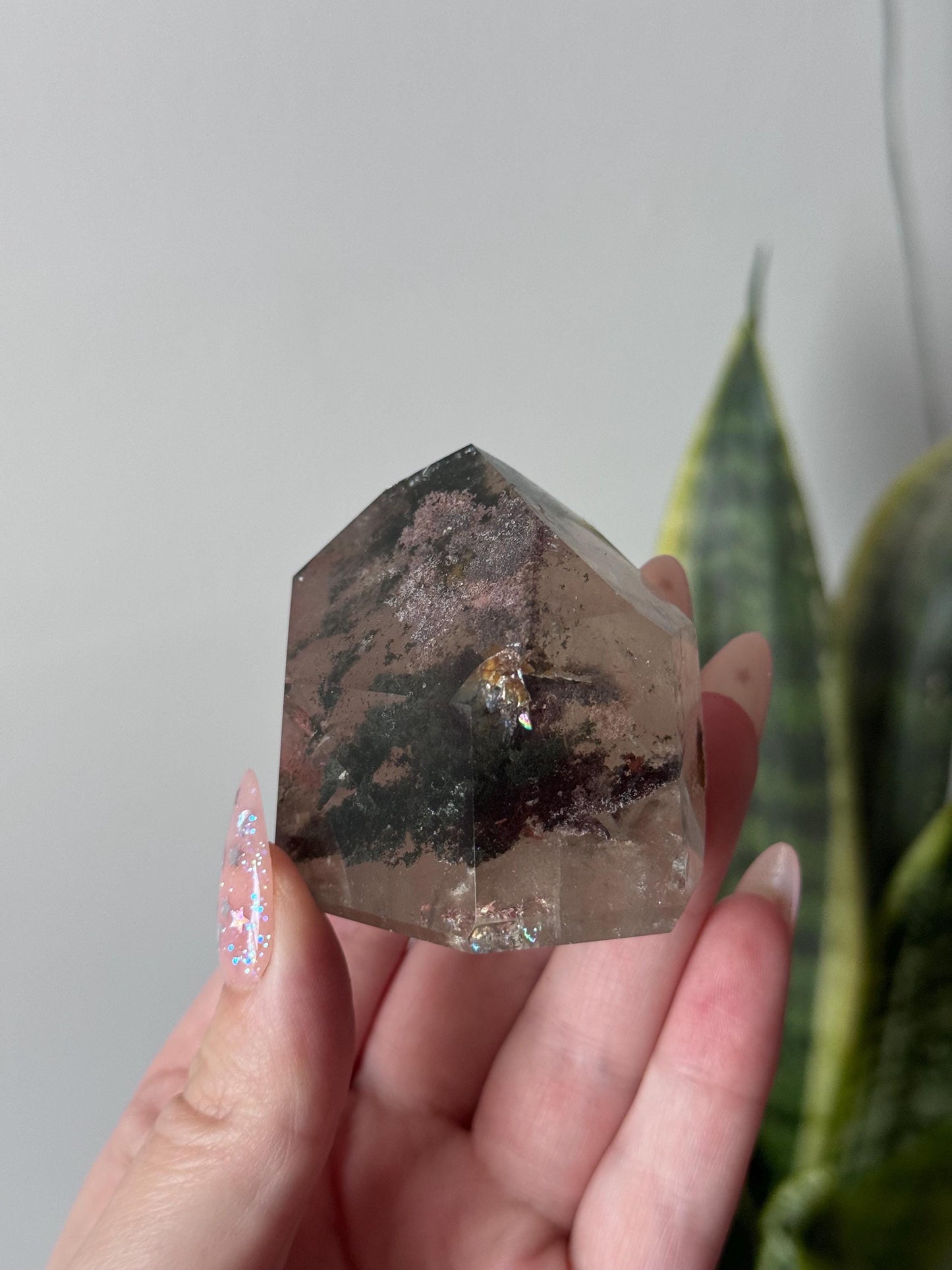 High Quality Garden Quartz Point from Brazil | Lodolite Generator AAA