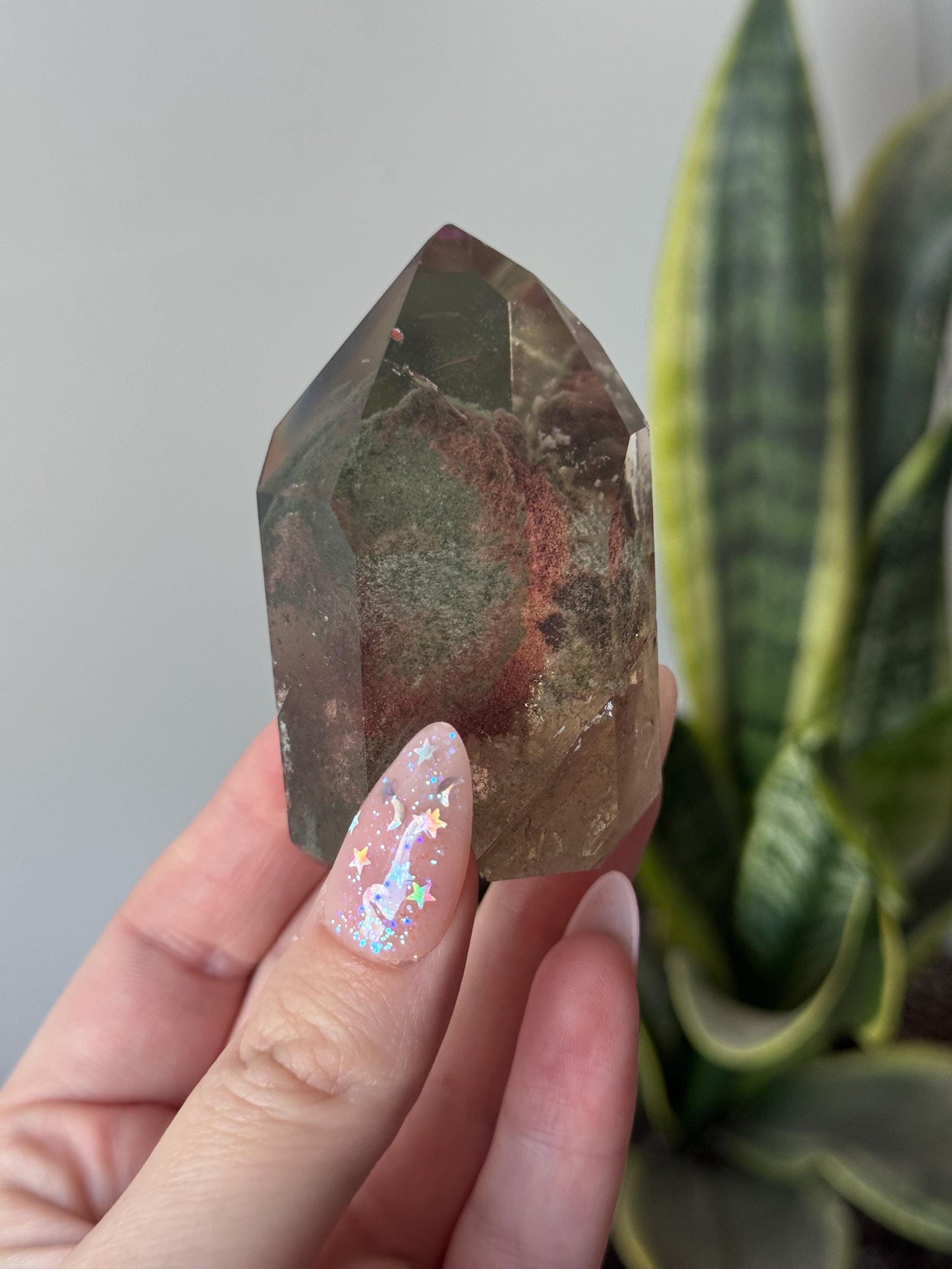 High Quality Garden Quartz Point from Brazil | Lodolite Generator AAA