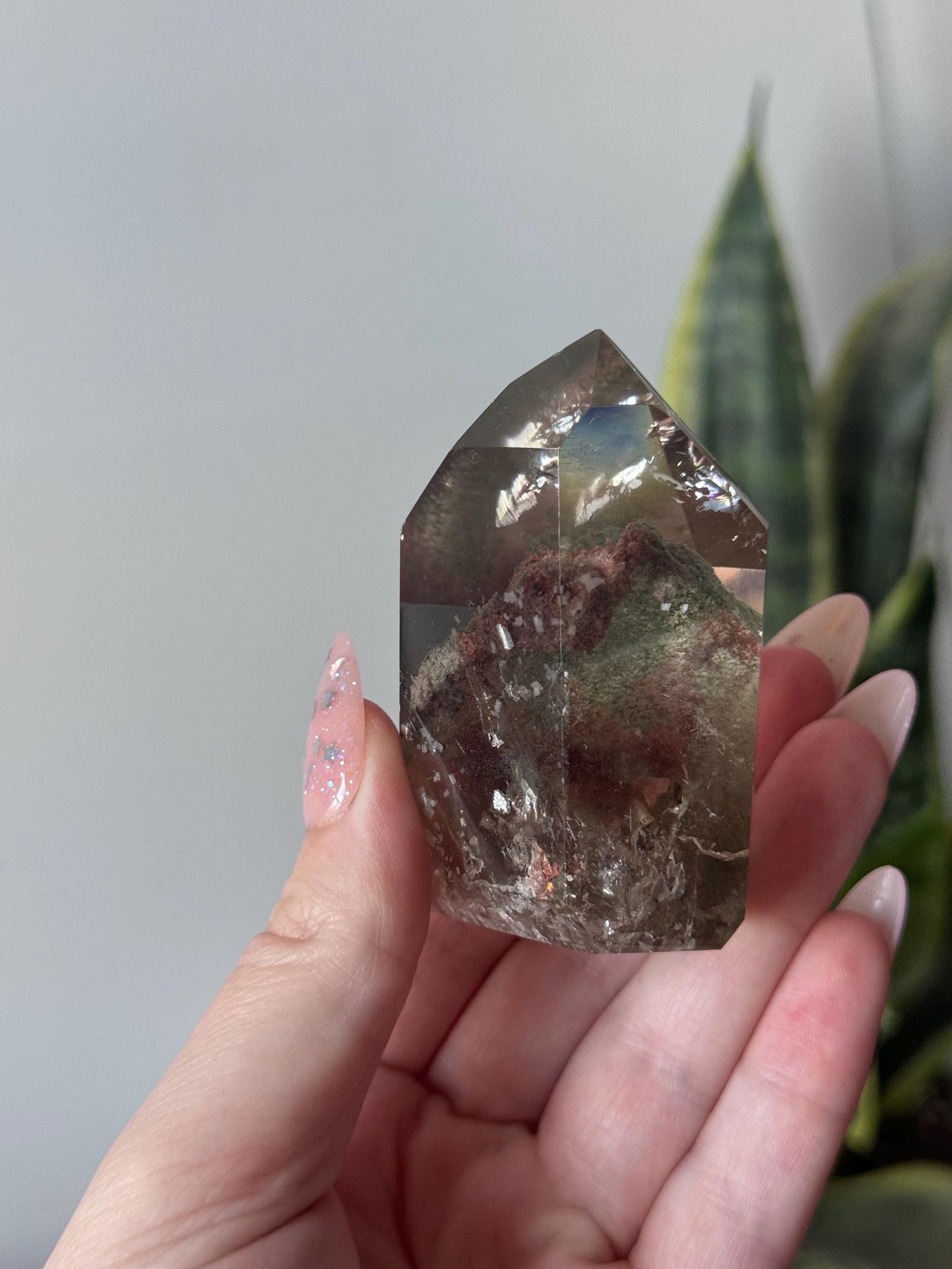 High Quality Garden Quartz Point from Brazil | Lodolite Generator AAA