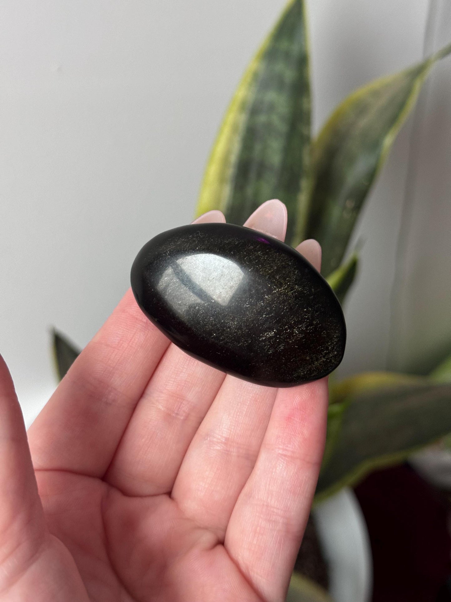 Gorgeous Golden Sheen Obsidian Palm Stones | (You Choose) Gold Sheen Obsidian