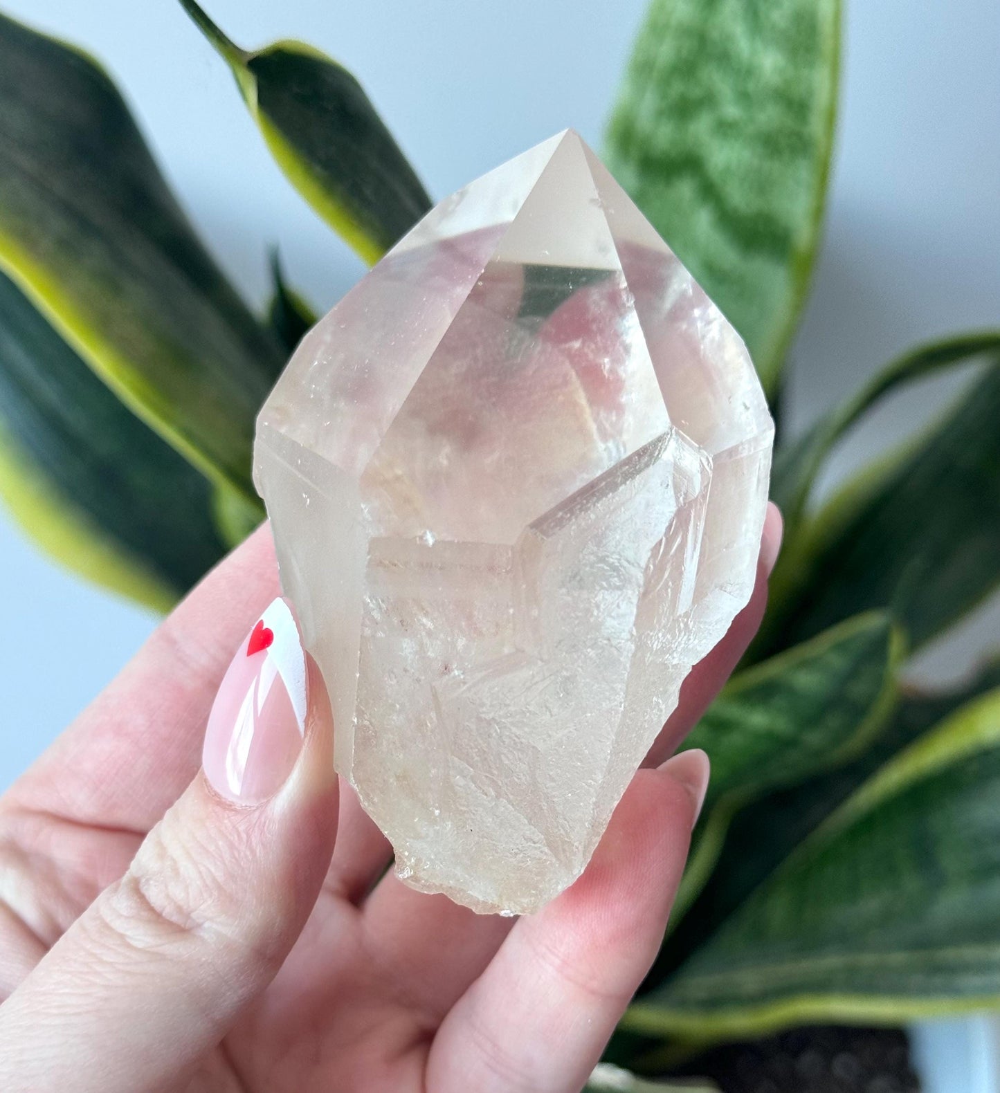 Beautiful Clear Quartz Lemurian Point from Brazil | Lemurian Top Point