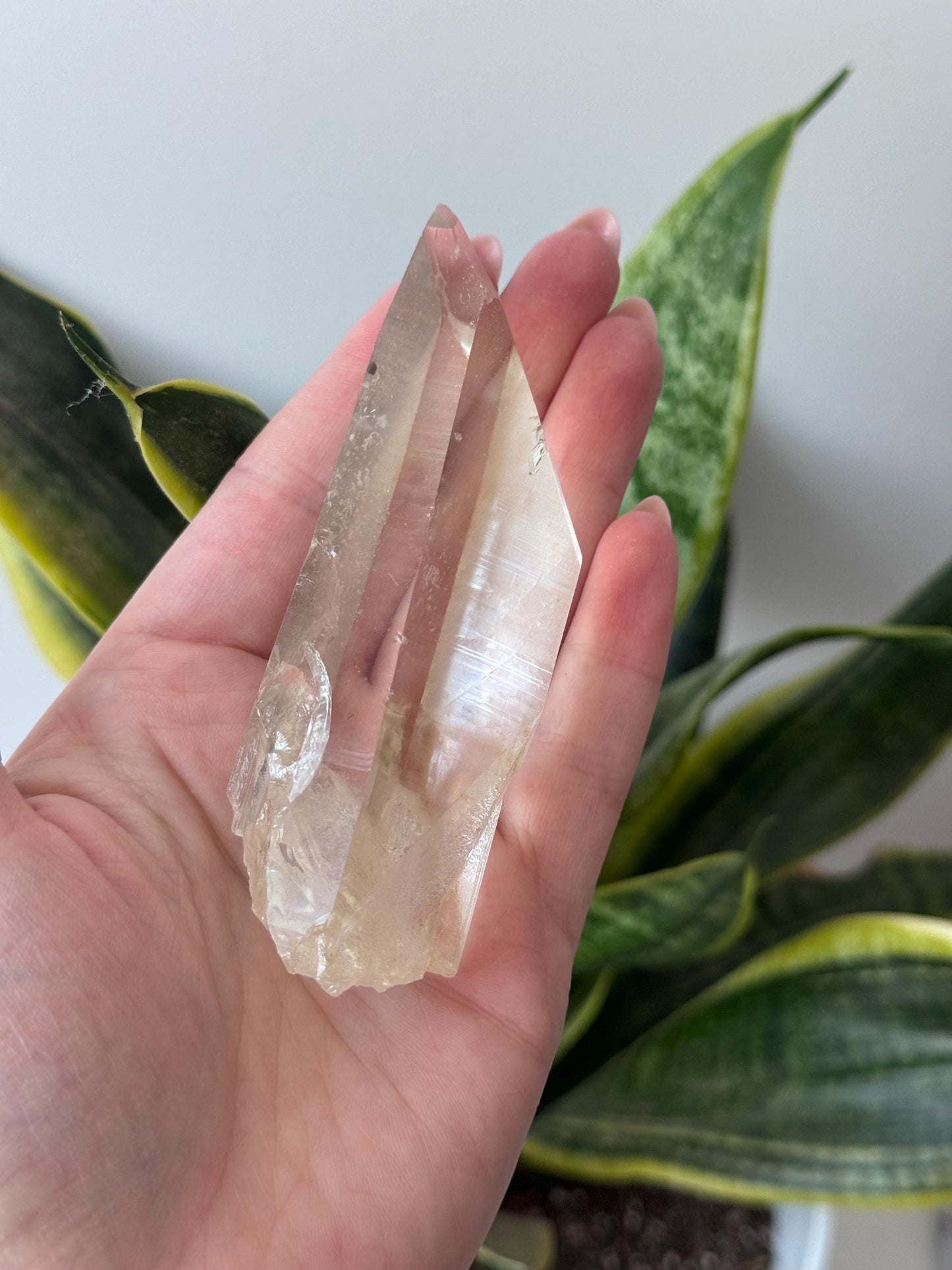 Beautiful Clear Quartz Lemurian Point from Brazil | Lemurian DT