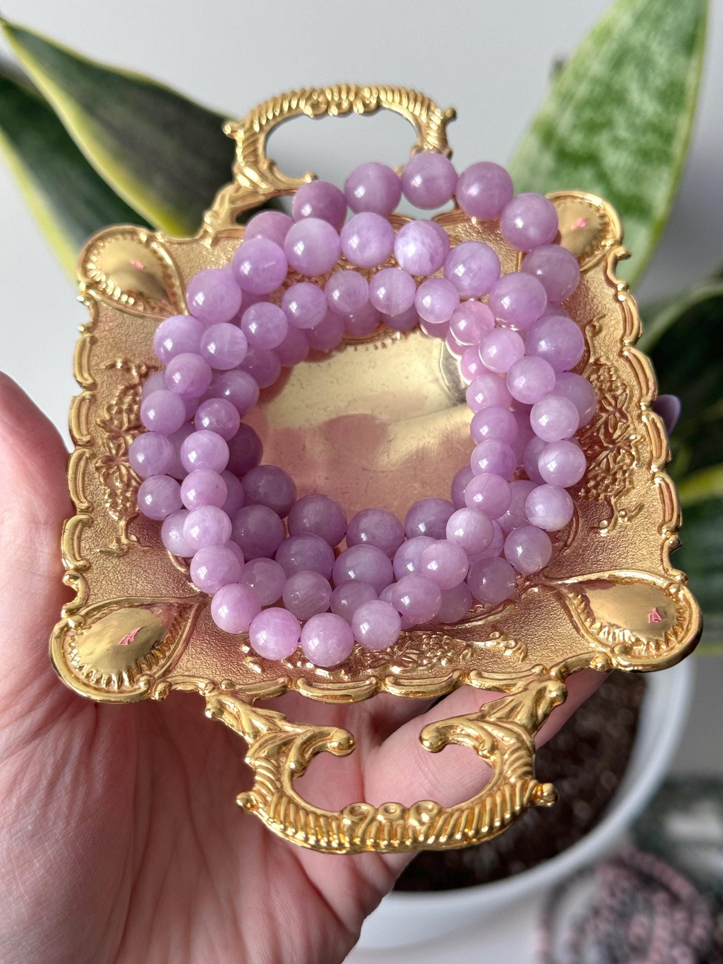 Gorgeous Kunzite Bracelet 8mm 6mm | High Quality Kunzite Bracelet