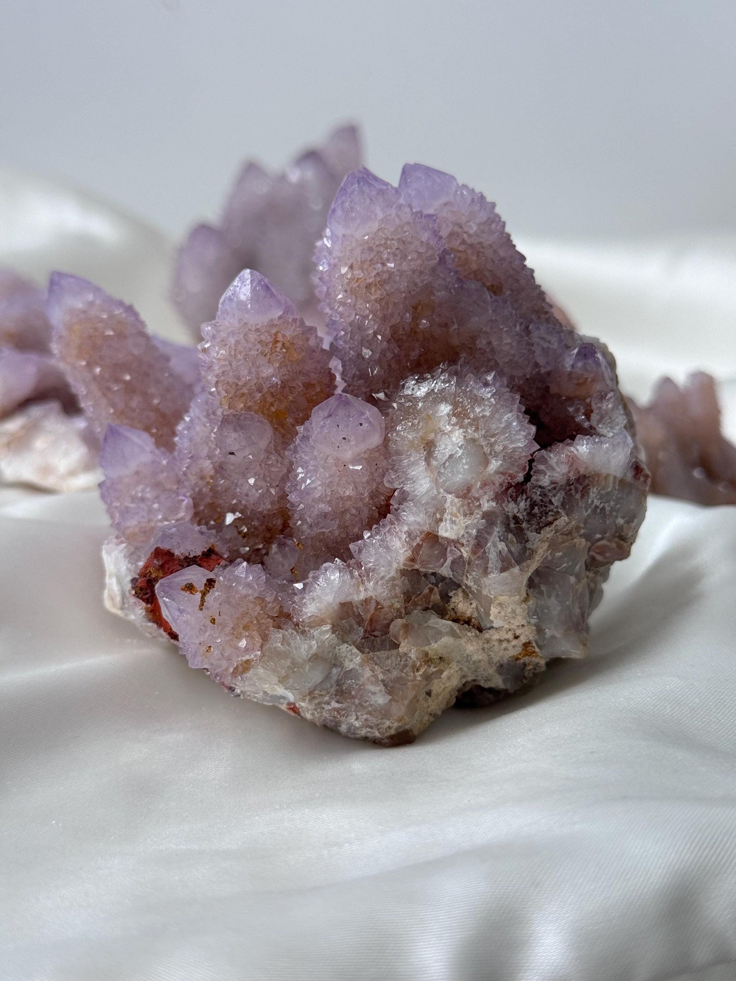 Beautiful Ametrine Spirit Quartz Cluster | Cactus Quartz Cluster with Hematite Inclusions