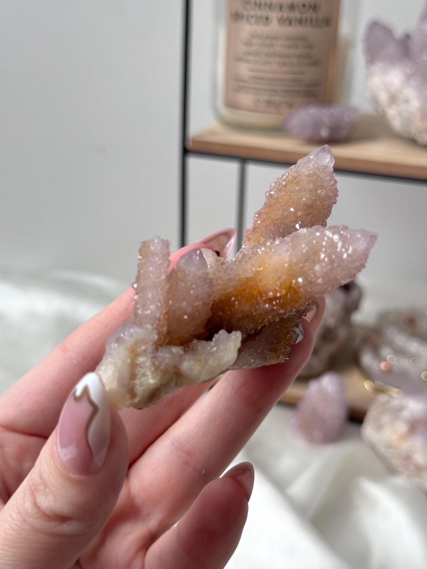 Beautiful Ametrine Spirit Quartz Cluster | Cactus Quartz Cluster with Hematite Inclusions
