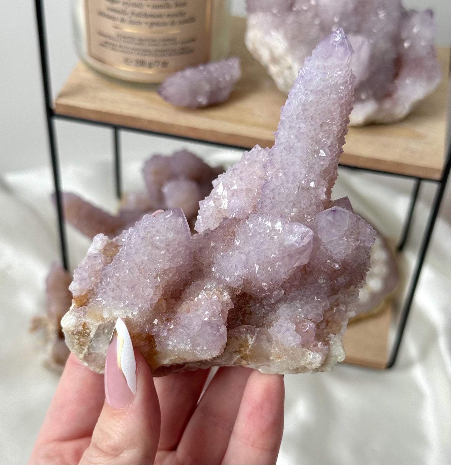 Beautiful Ametrine Spirit Quartz Cluster | Cactus Quartz Cluster with Hematite Inclusions