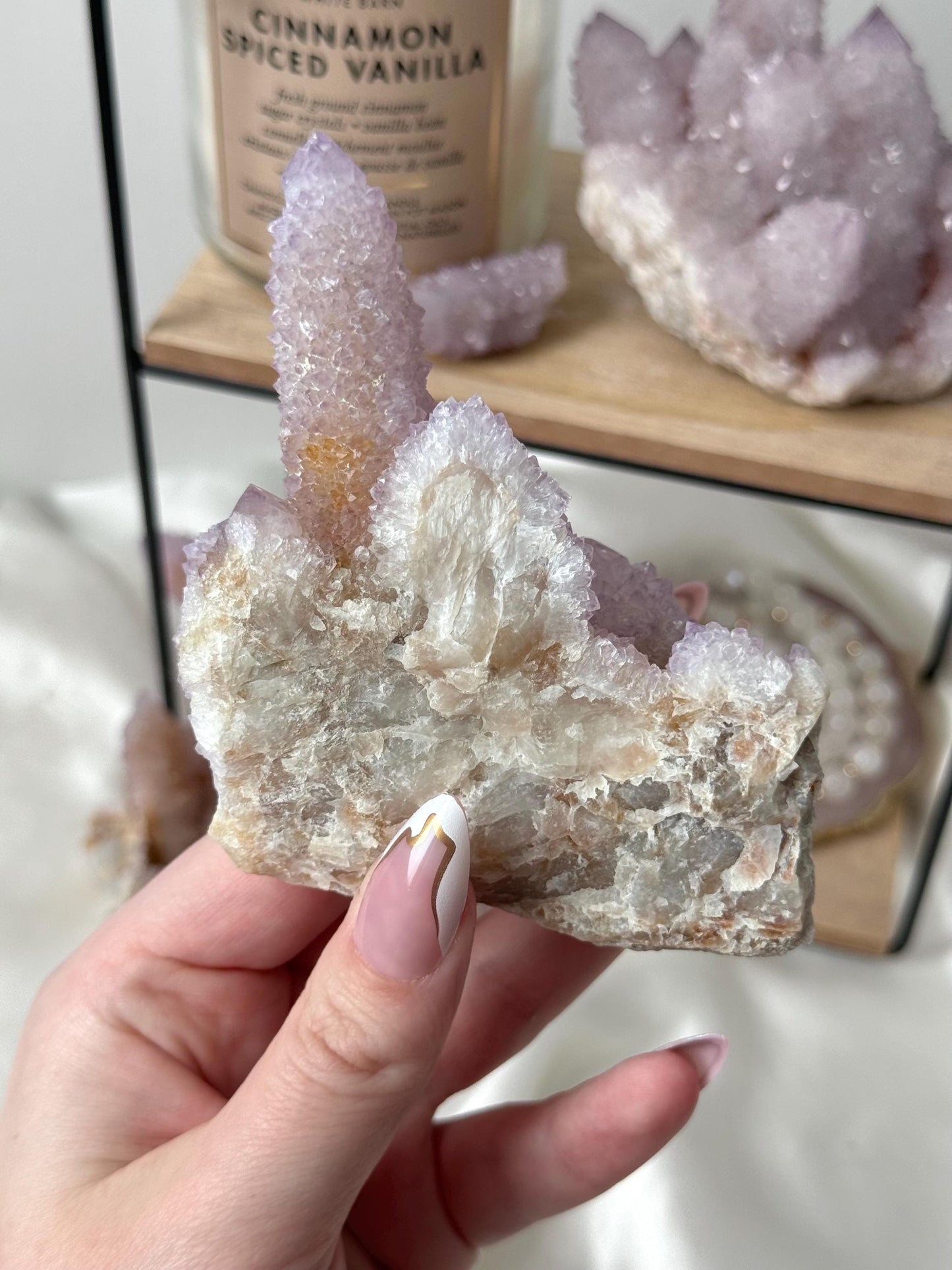 Beautiful Ametrine Spirit Quartz Cluster | Cactus Quartz Cluster with Hematite Inclusions