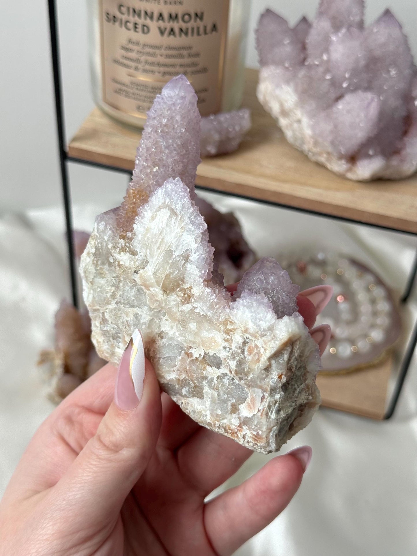 Beautiful Ametrine Spirit Quartz Cluster | Cactus Quartz Cluster with Hematite Inclusions