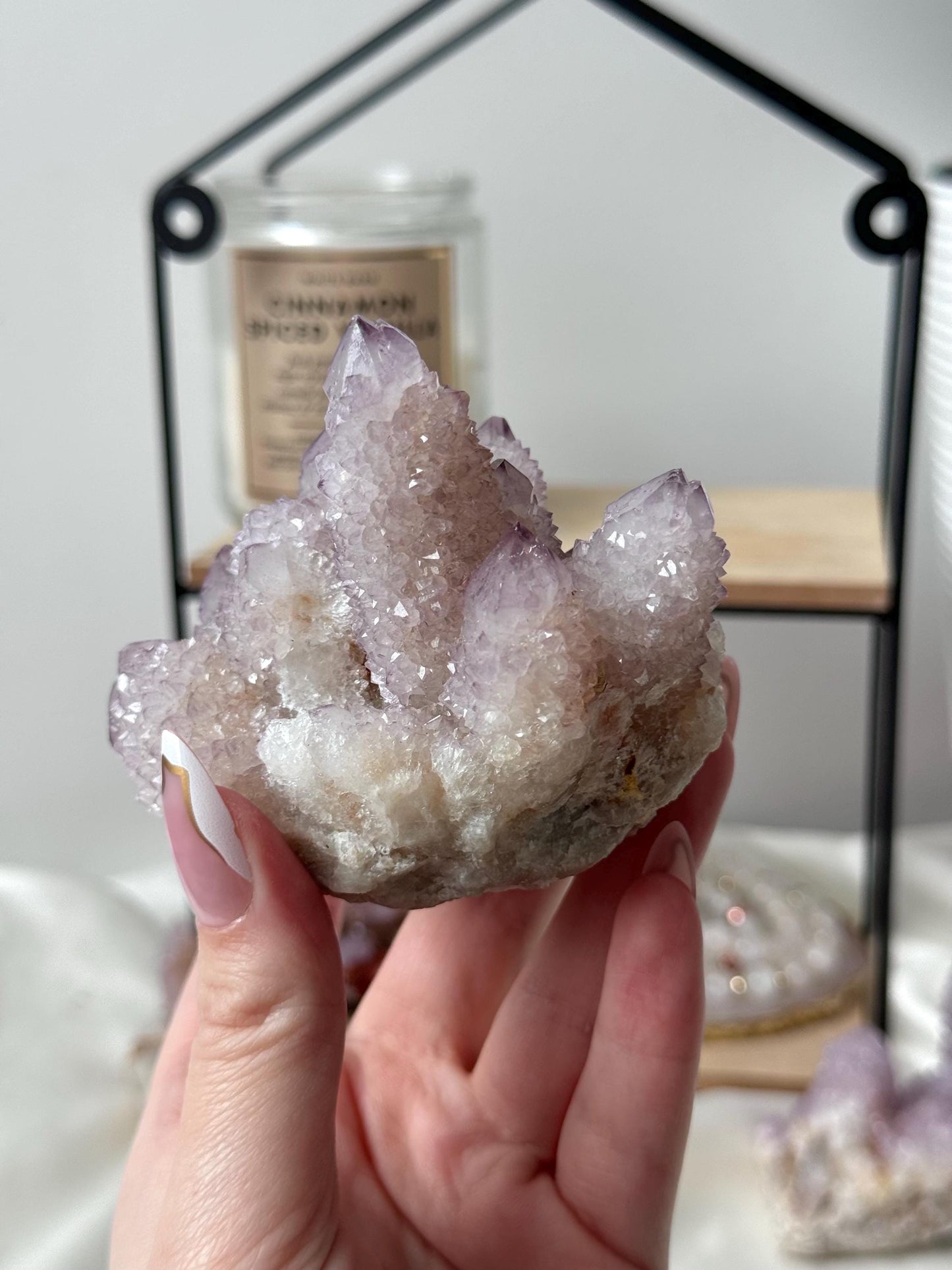Beautiful Spirit Quartz Cluster | Lavender Cactus Quartz Cluster from South Africa