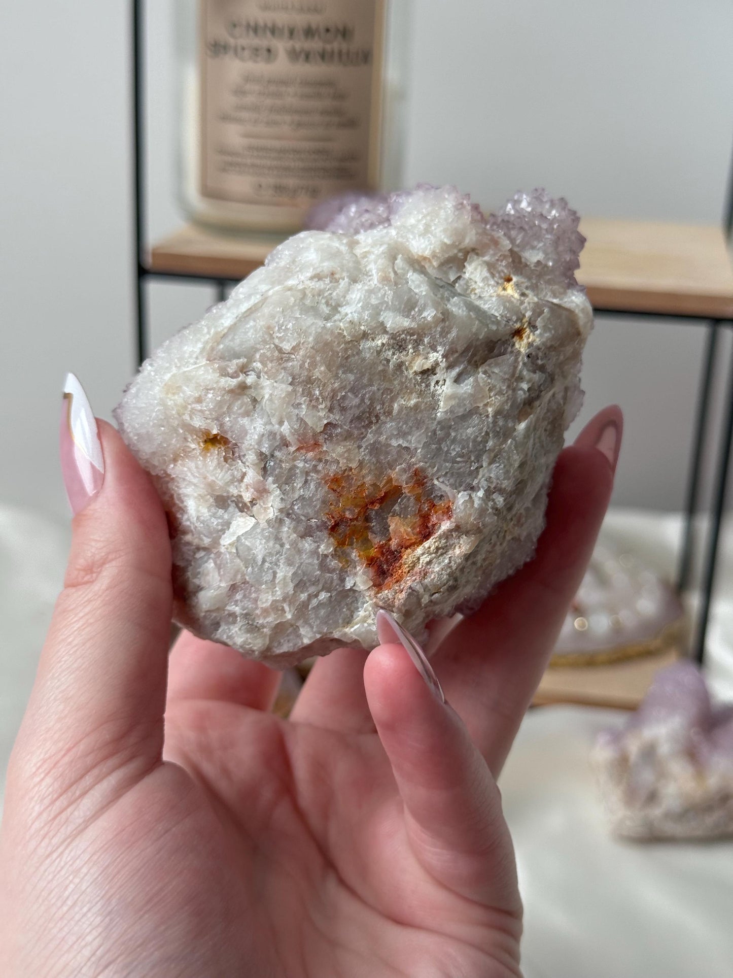 Beautiful Spirit Quartz Cluster | Lavender Cactus Quartz Cluster from South Africa