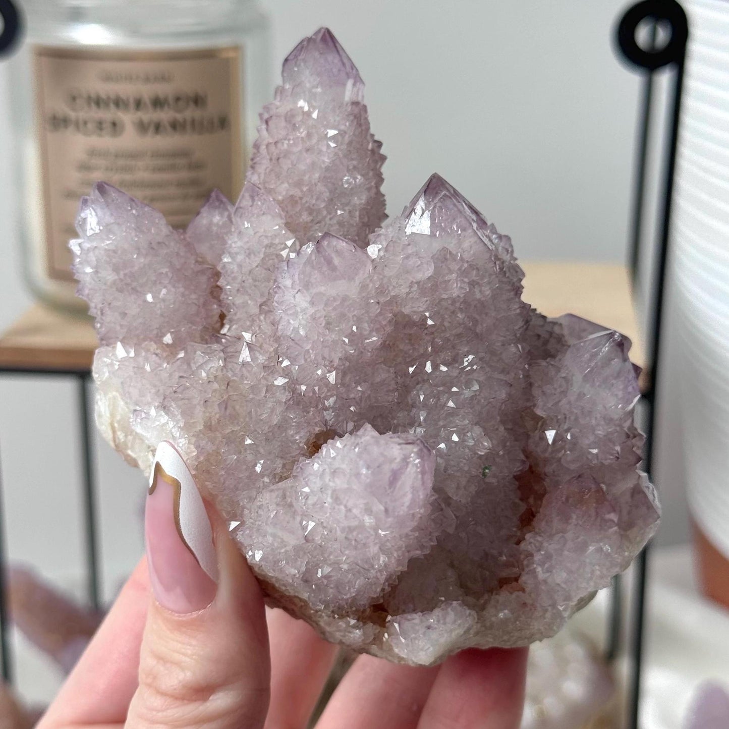 Beautiful Spirit Quartz Cluster | Lavender Cactus Quartz Cluster from South Africa
