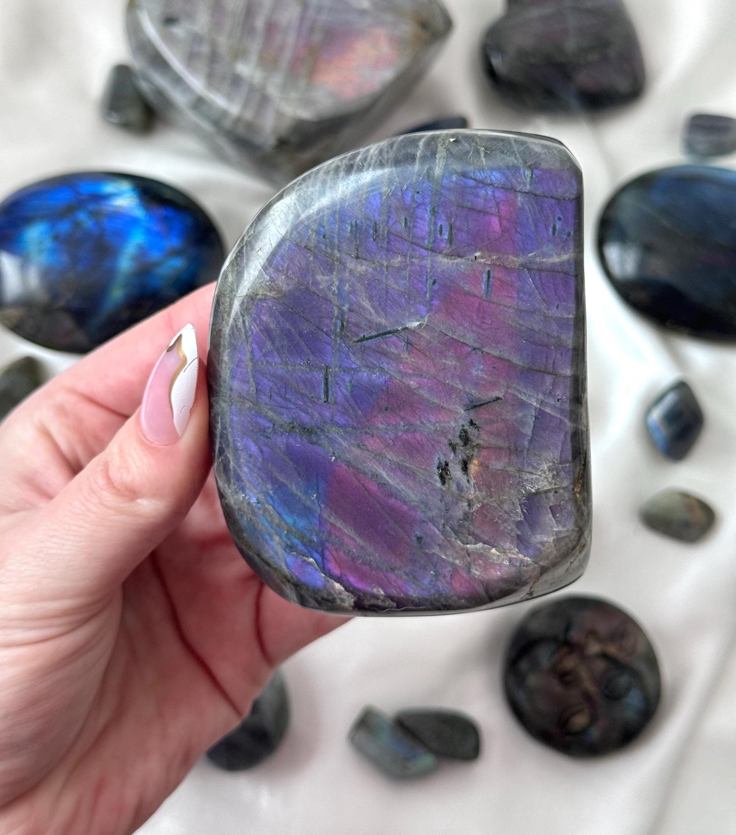 Beautiful Purple Labradorite Freeform from Madagascar | Sunset Labradorite