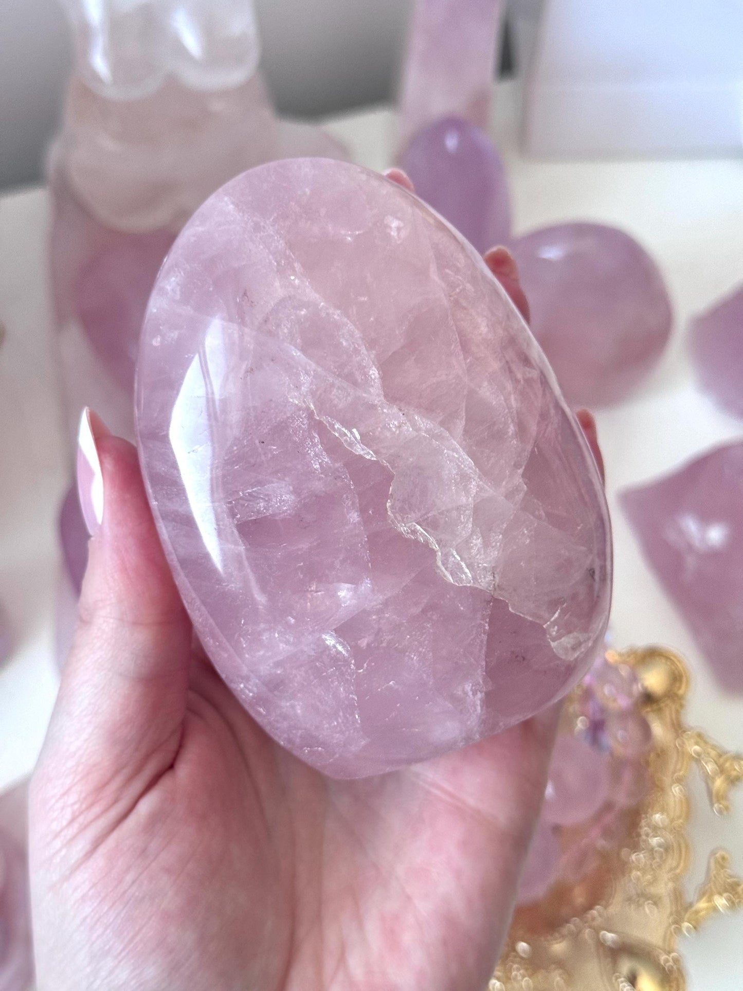 High Quality Rose Quartz Freeform | Gemmy Rose Quartz Freeform 0.5kg