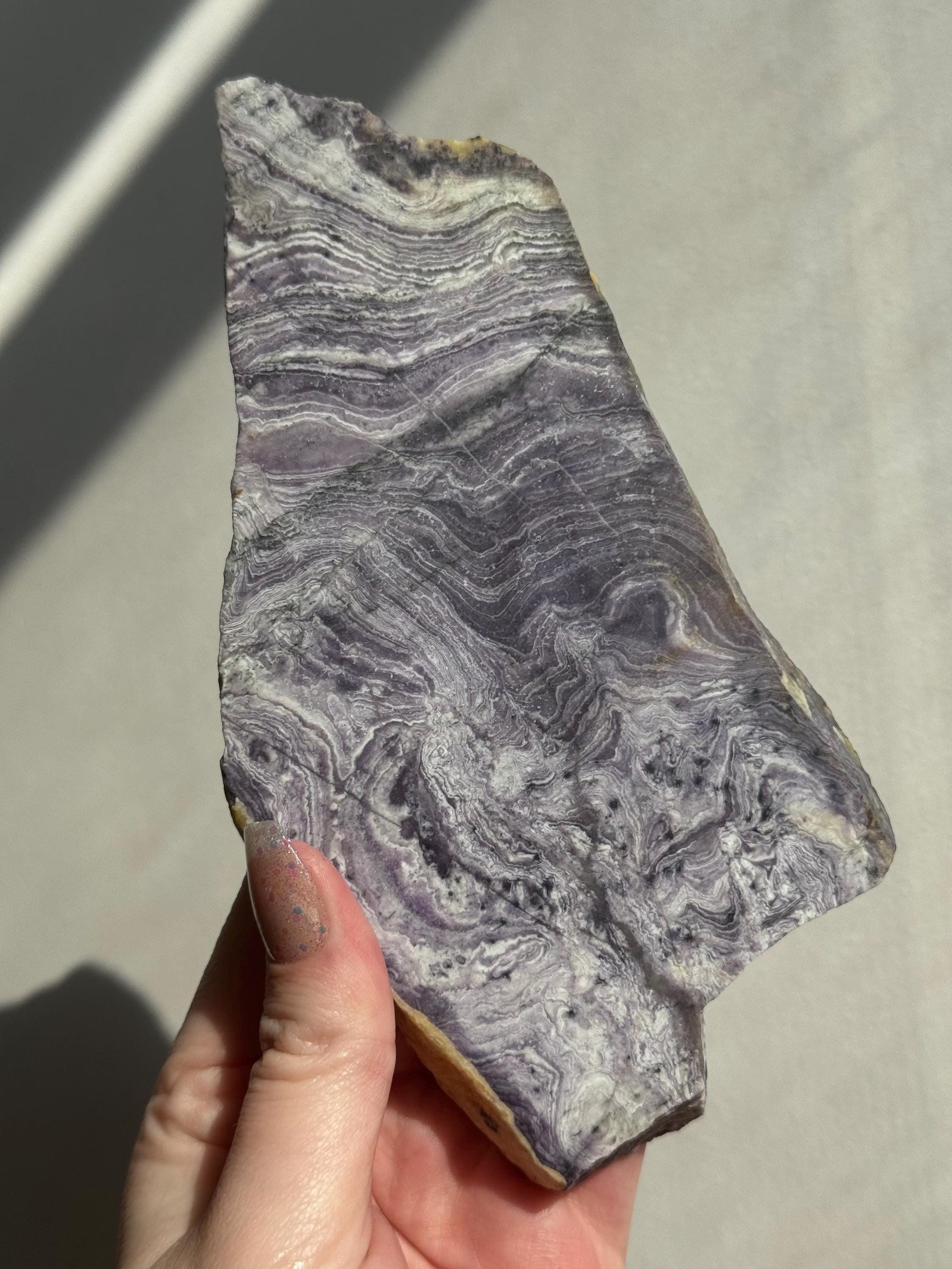 Beautiful Silky Fluorite Slab Opalized Fluorite Slice