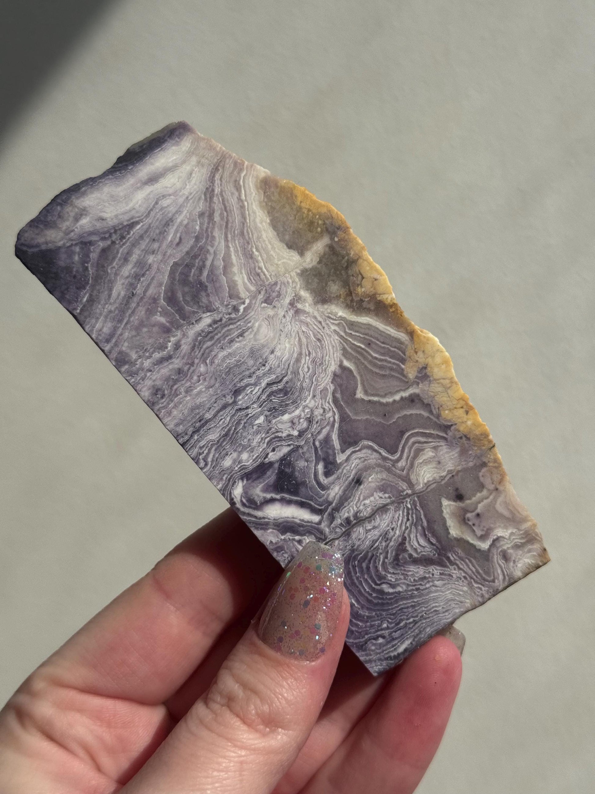 Beautiful Silky Fluorite Slab Opalized Fluorite Slice