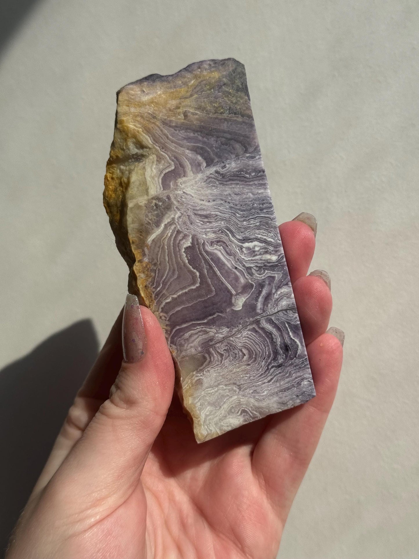 Beautiful Silky Fluorite Slab Opalized Fluorite Slice