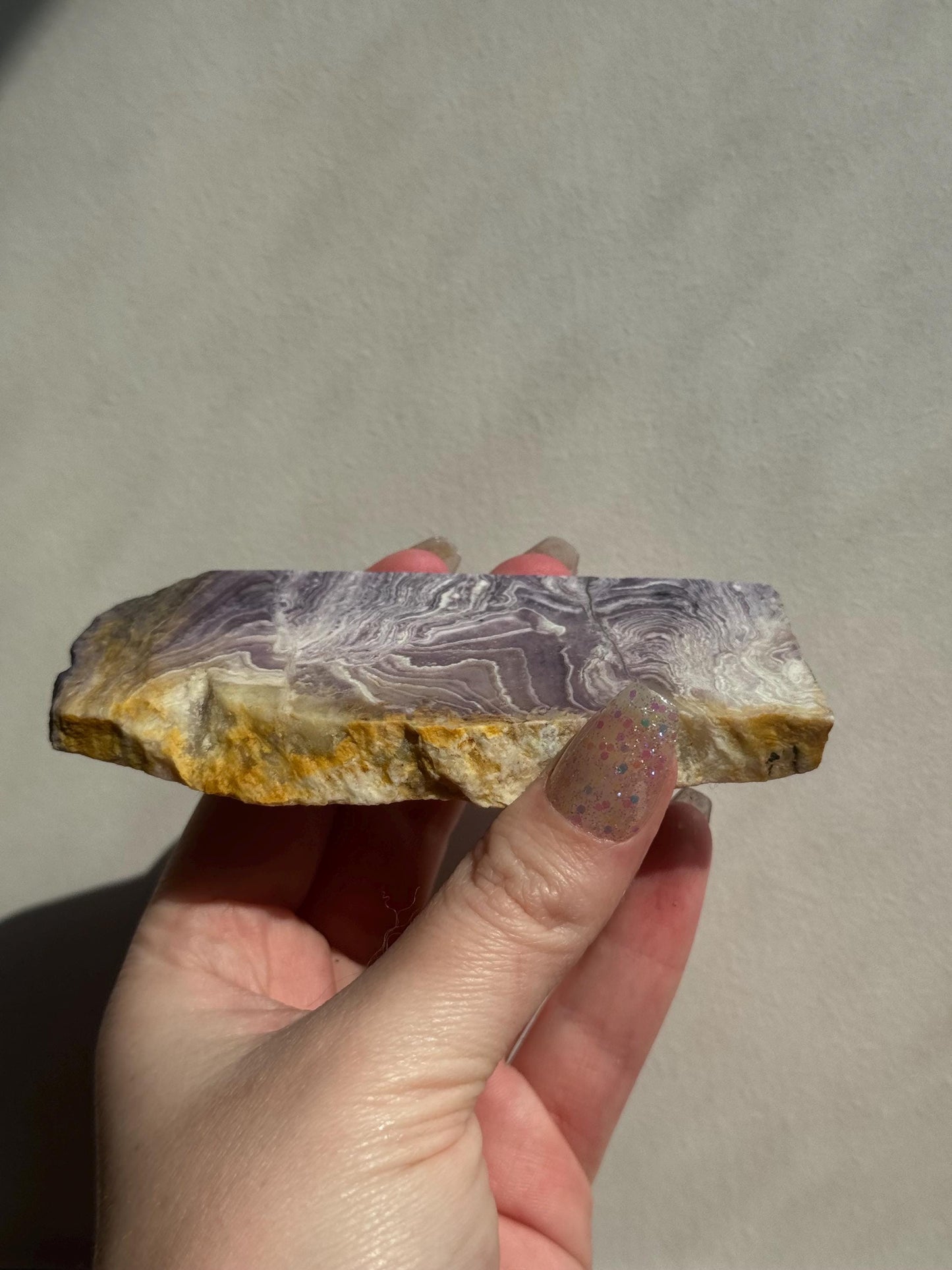 Beautiful Silky Fluorite Slab Opalized Fluorite Slice