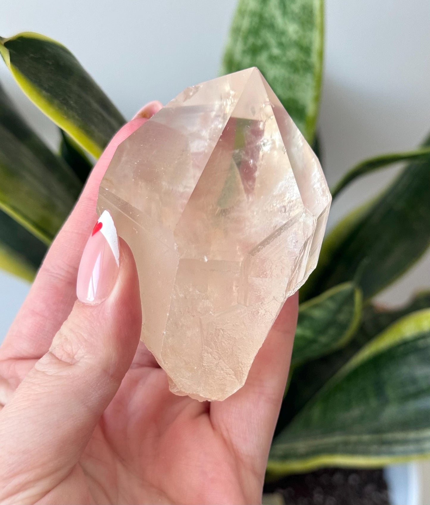 Beautiful Clear Quartz Lemurian Point from Brazil | Lemurian Top Point