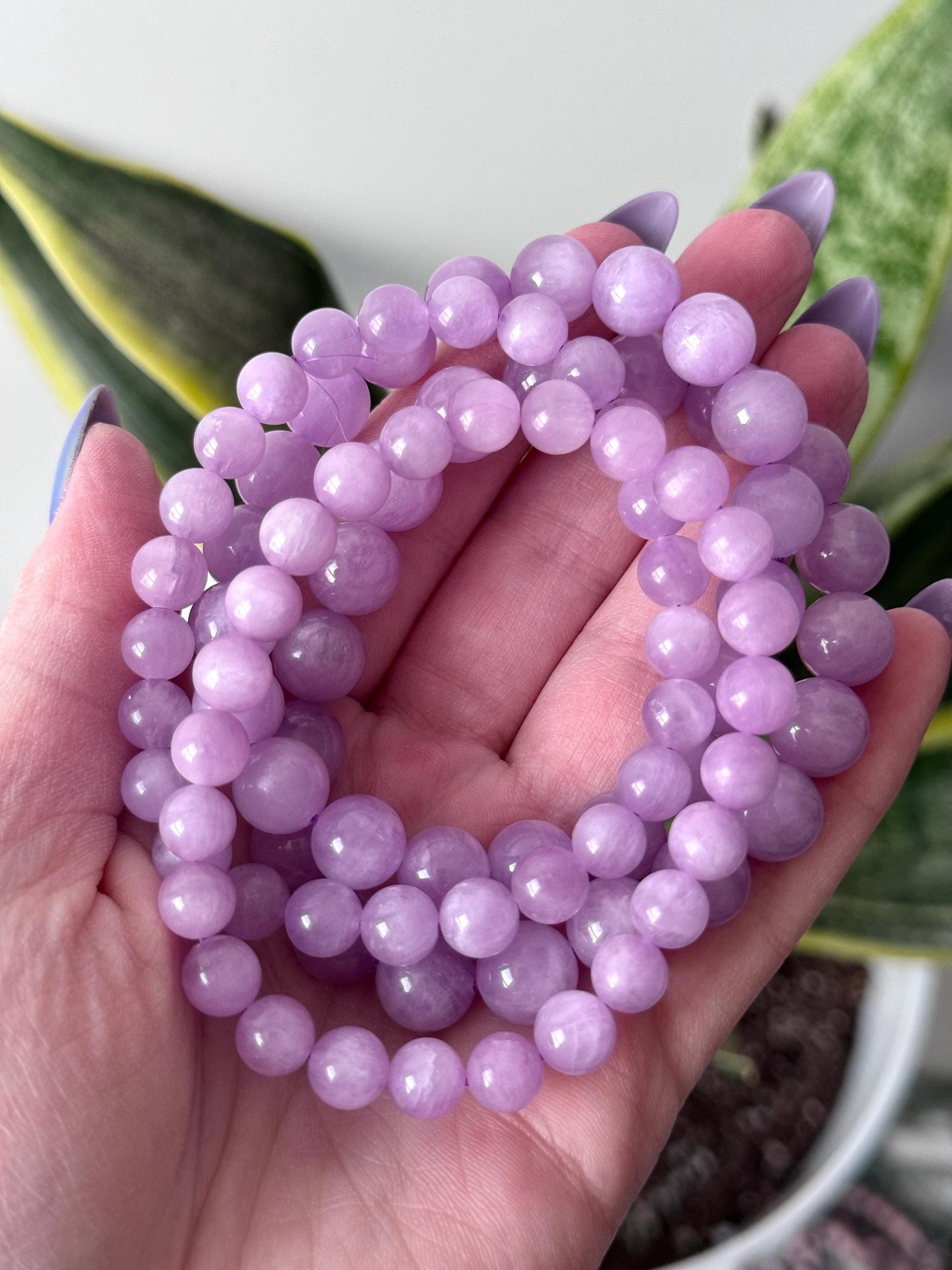 Gorgeous Kunzite Bracelet 8mm 6mm | High Quality Kunzite Bracelet