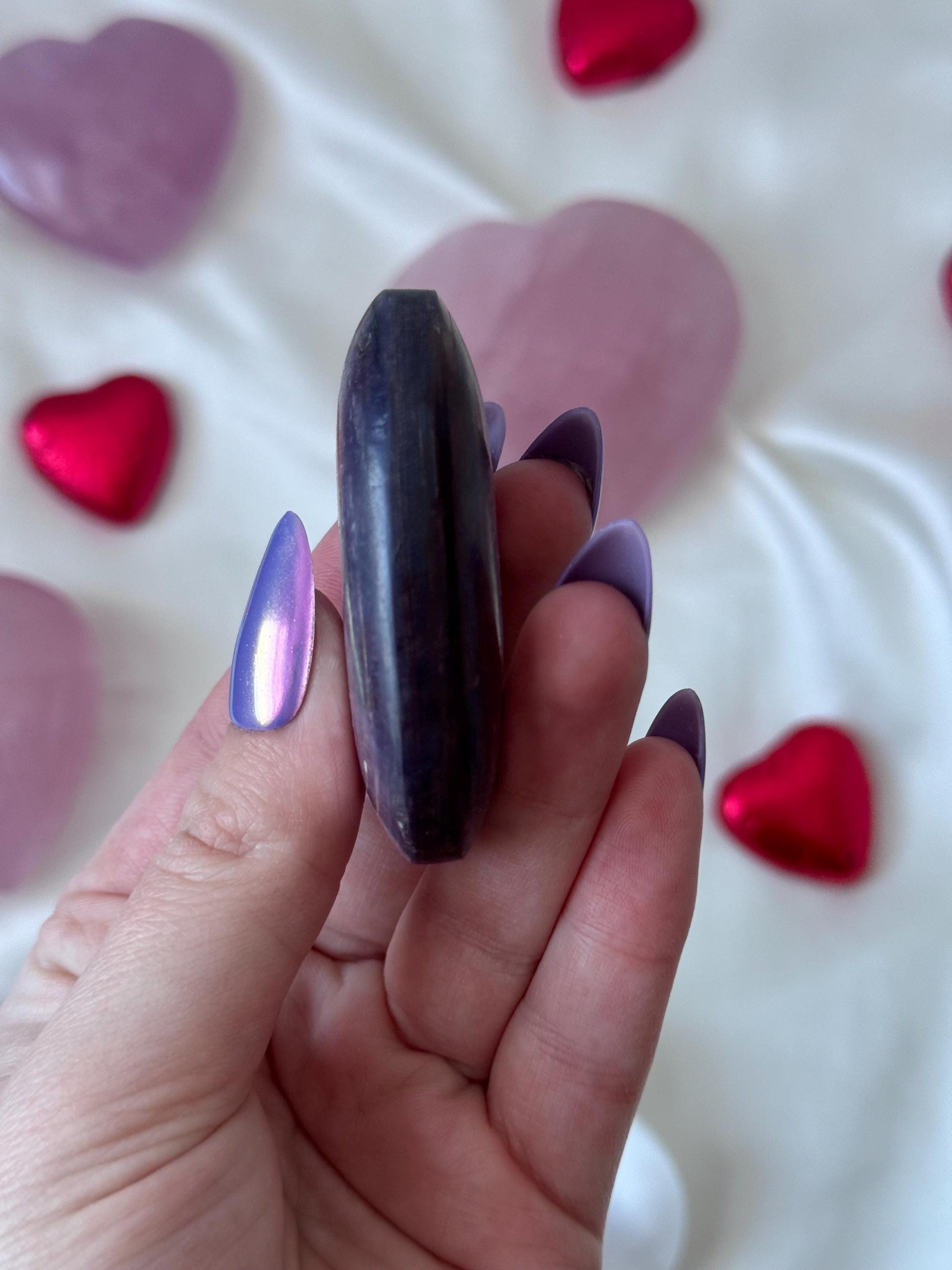 Beautiful Gem Lepidolite Palm Stone | Flashy Lepidolite Worry Stone