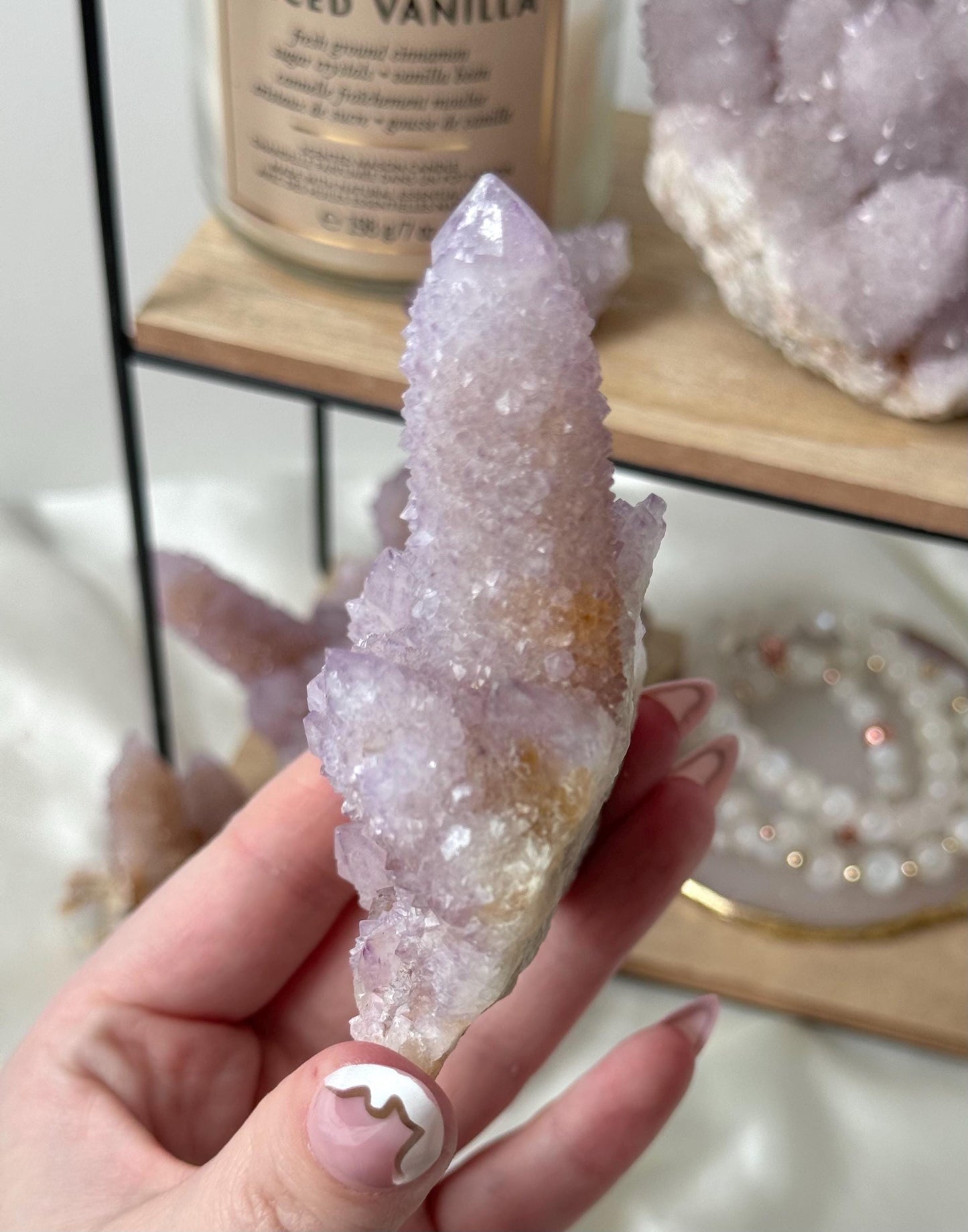 Beautiful Ametrine Spirit Quartz Cluster | Cactus Quartz Cluster with Hematite Inclusions