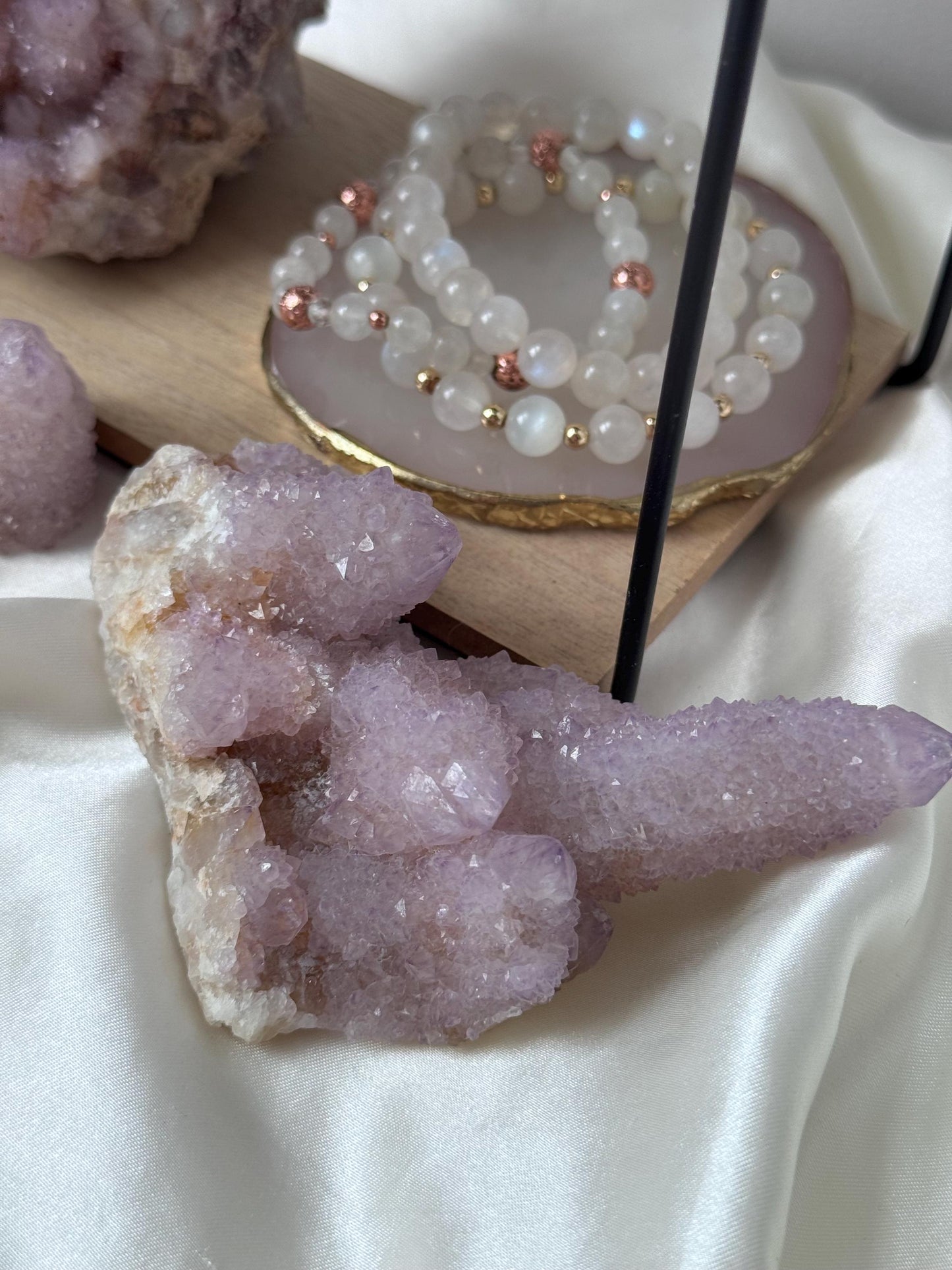 Beautiful Ametrine Spirit Quartz Cluster | Cactus Quartz Cluster with Hematite Inclusions