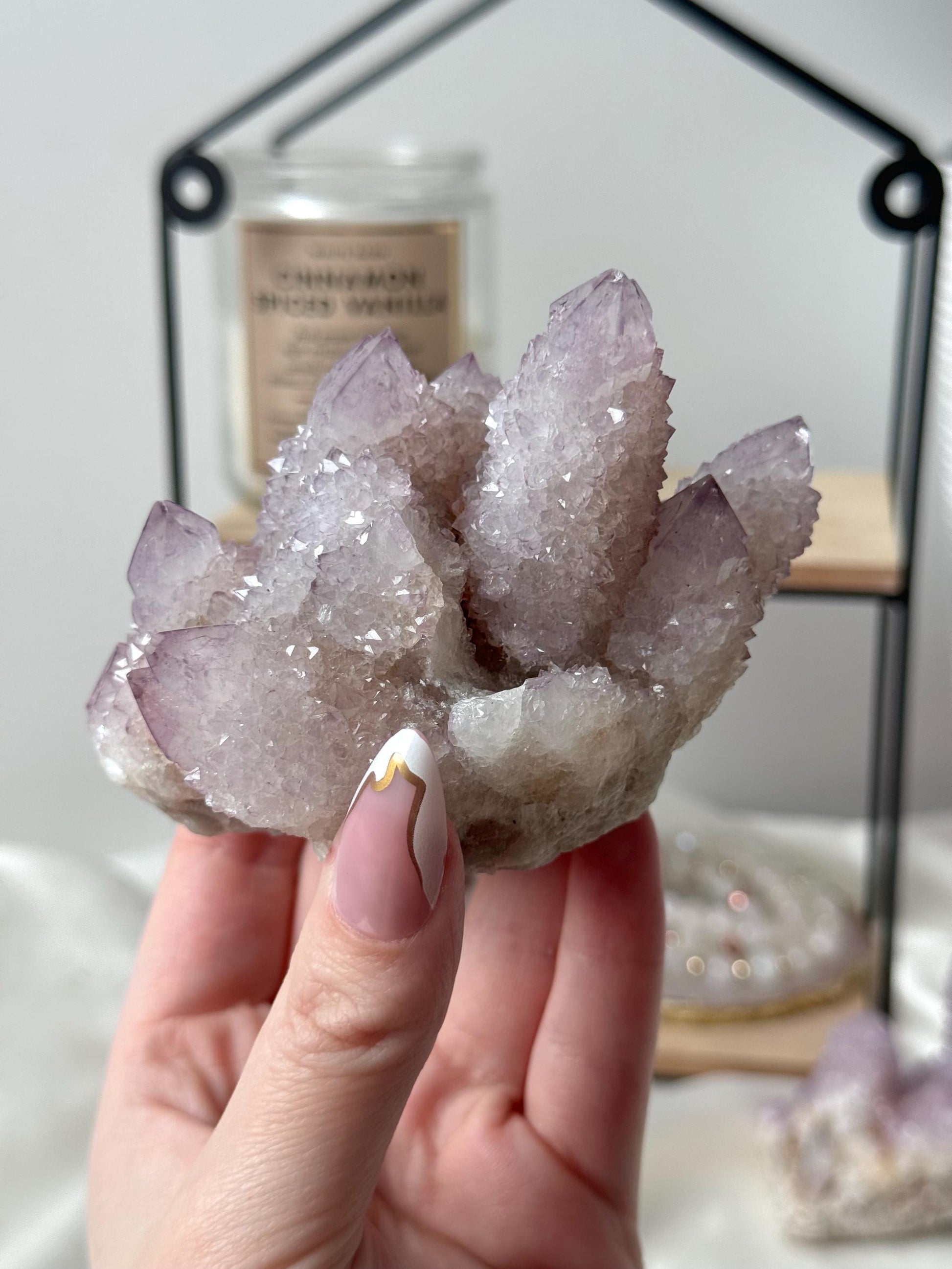 Beautiful Spirit Quartz Cluster | Lavender Cactus Quartz Cluster from South Africa