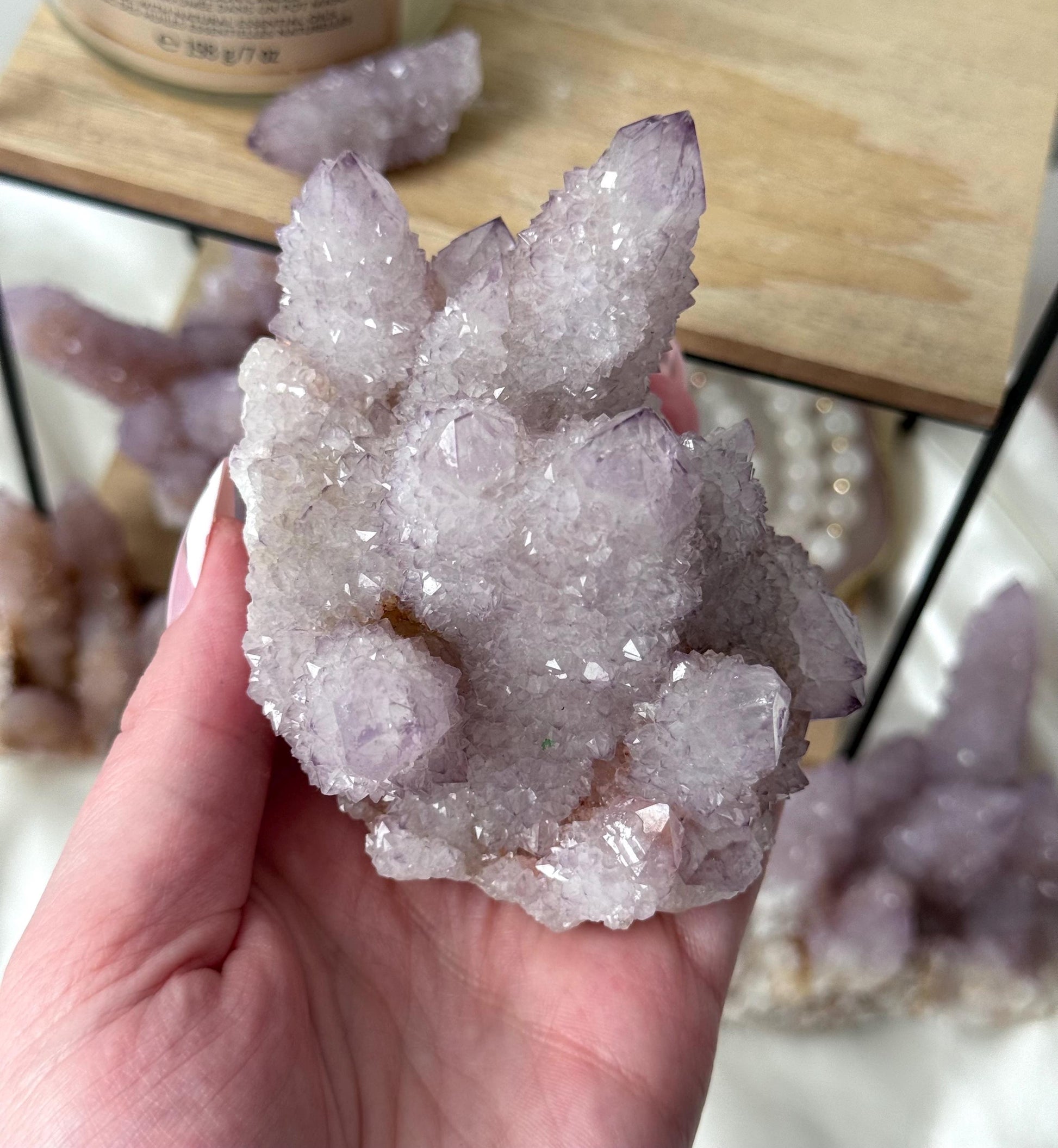 Beautiful Spirit Quartz Cluster | Lavender Cactus Quartz Cluster from South Africa