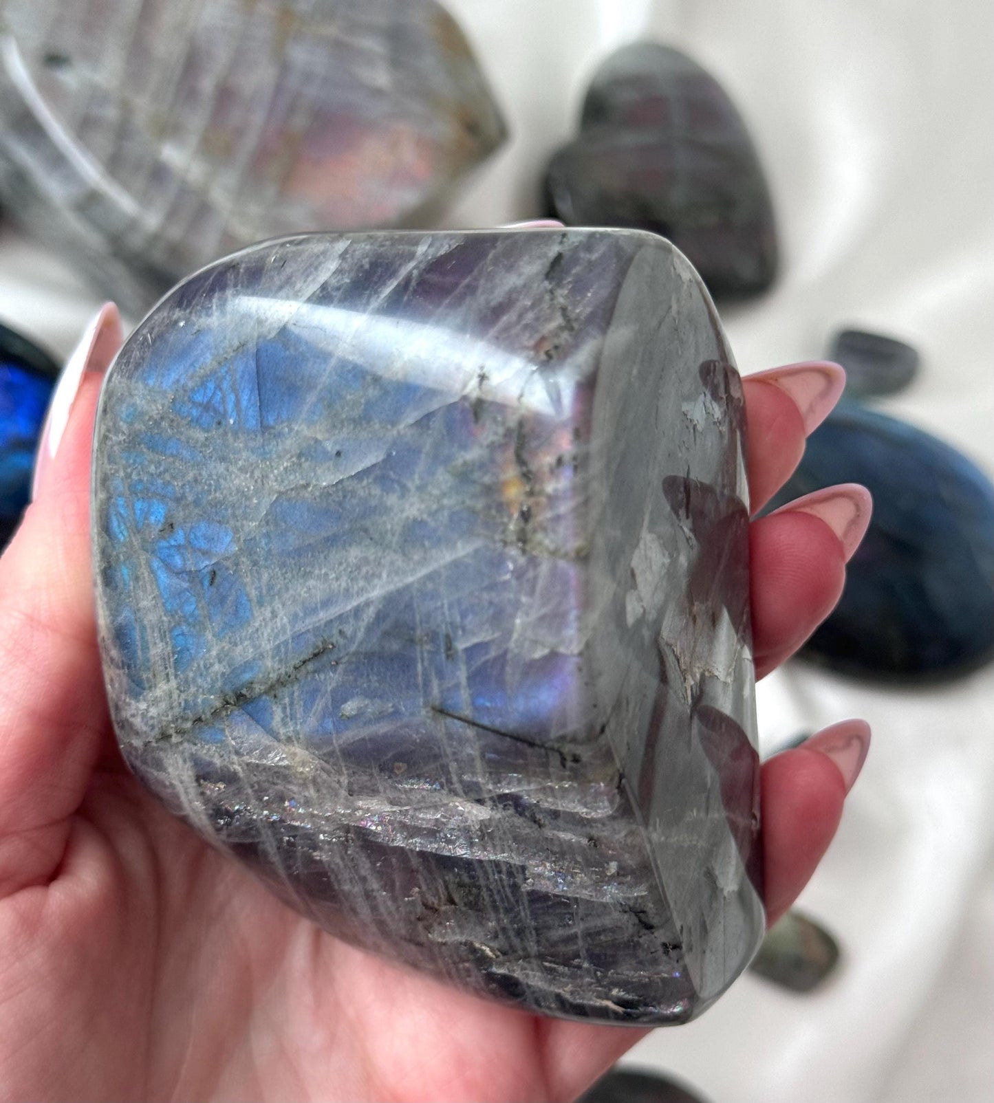 Beautiful Purple Labradorite Freeform from Madagascar | Sunset Labradorite
