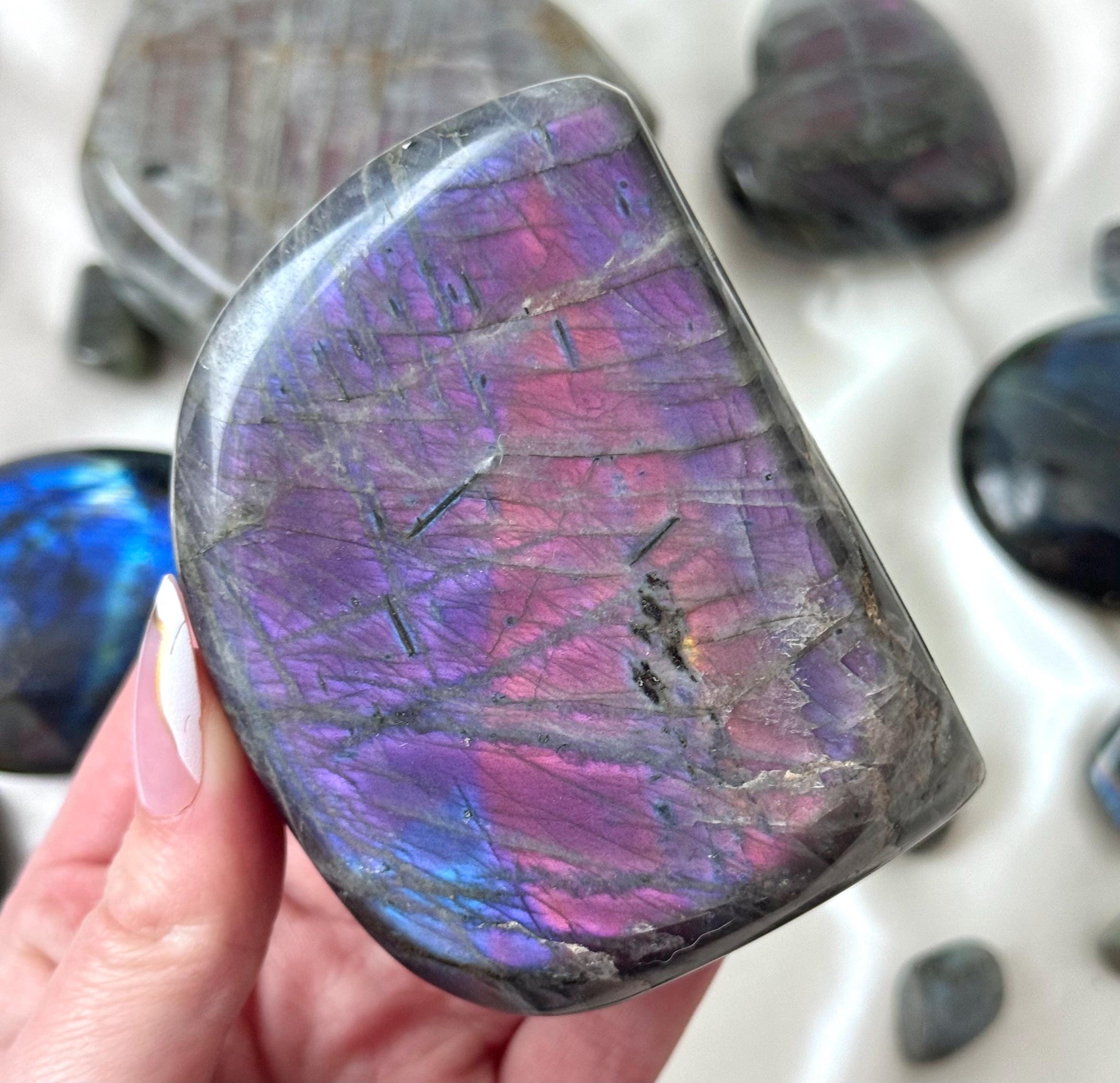 Beautiful Purple Labradorite Freeform from Madagascar | Sunset Labradorite