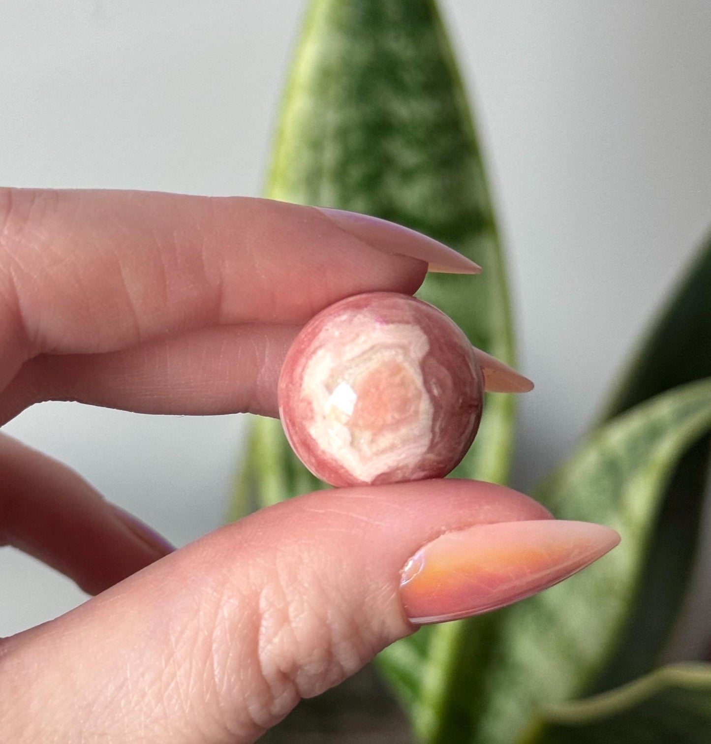 Beautiful Rhodochrosite Mini Sphere Carving | Rhodochrosite Marble