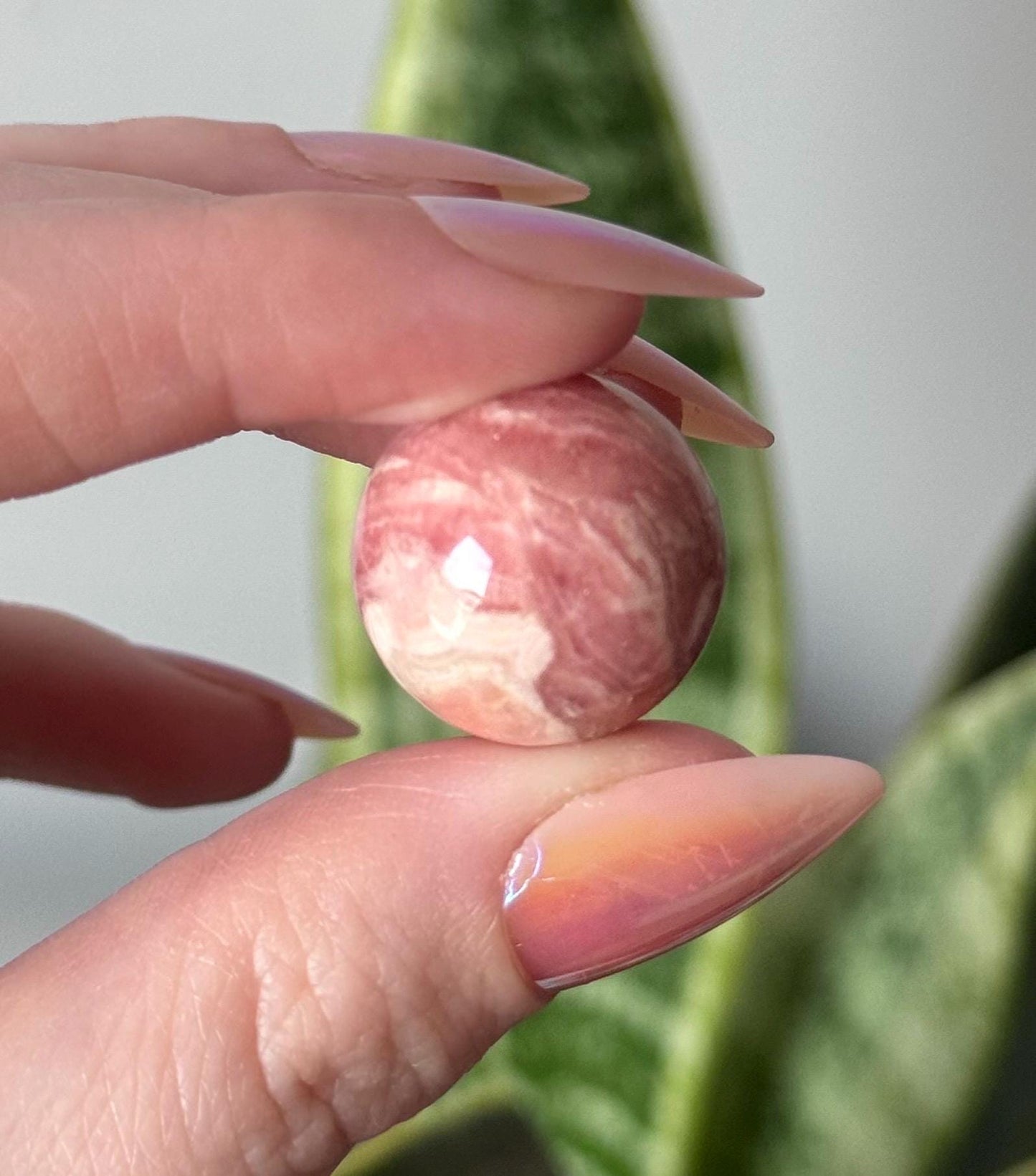 Beautiful Rhodochrosite Mini Sphere Carving | Rhodochrosite Marble