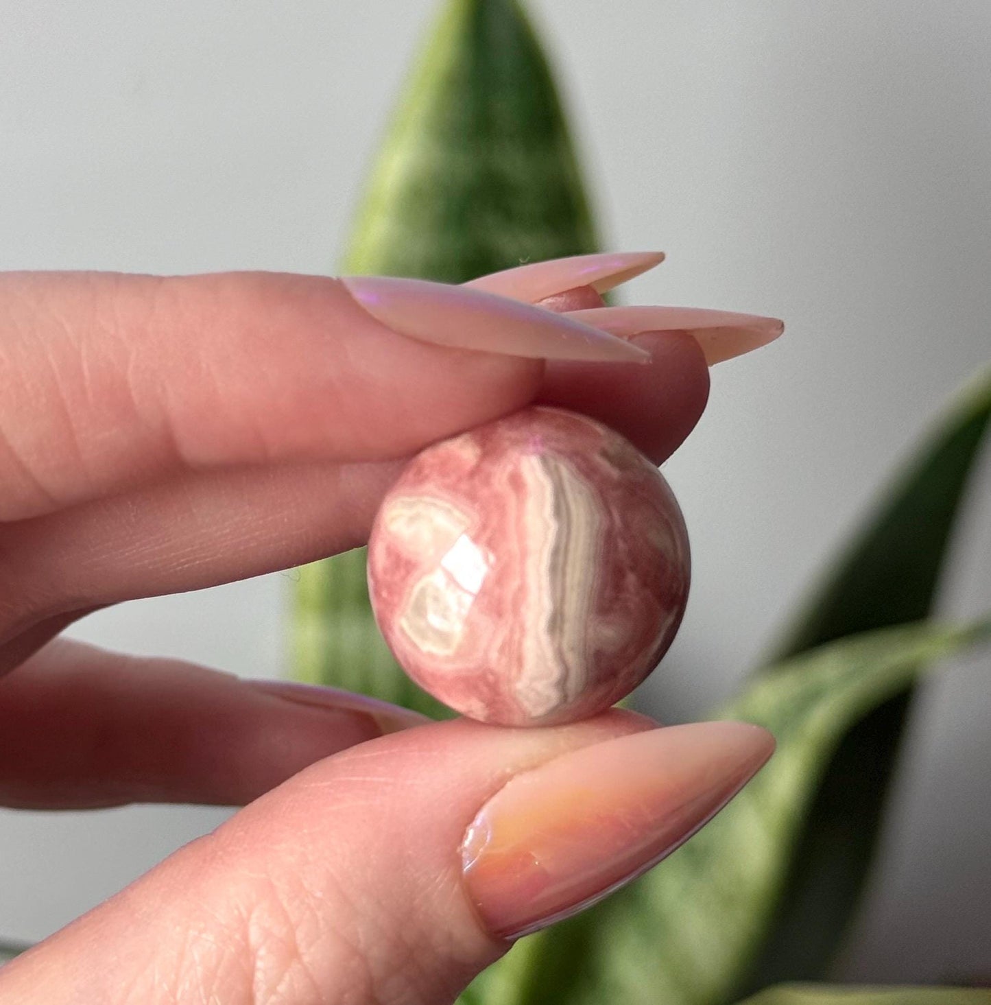 Beautiful Rhodochrosite Mini Sphere Carving | Rhodochrosite Marble