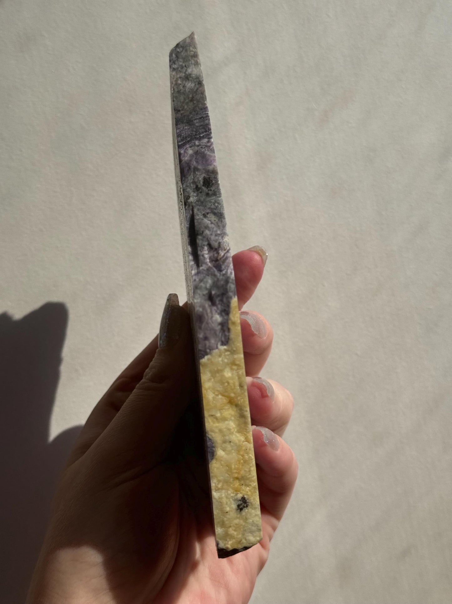 Beautiful Silky Fluorite Slab Opalized Fluorite Slice