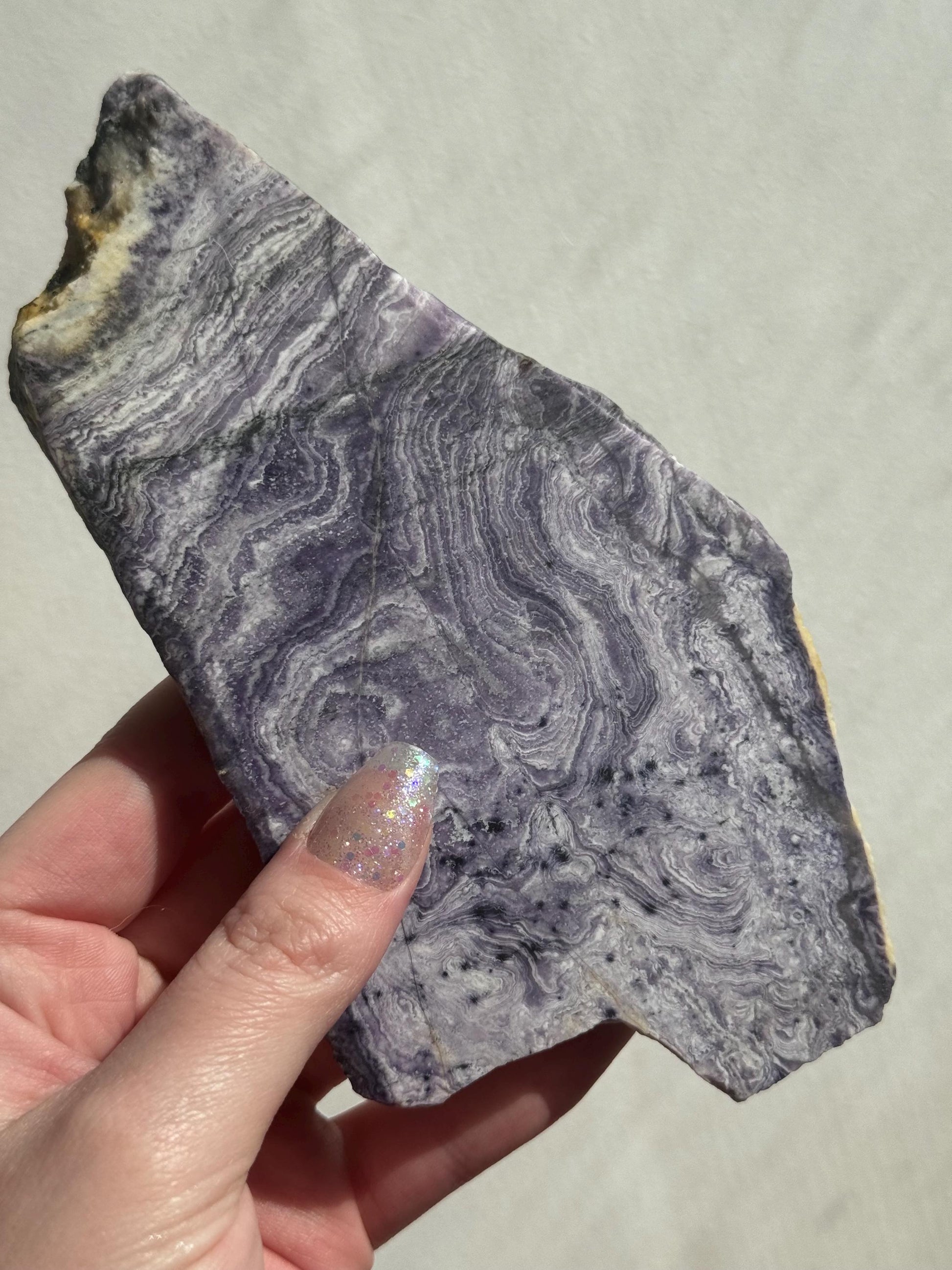 Beautiful Silky Fluorite Slab Opalized Fluorite Slice