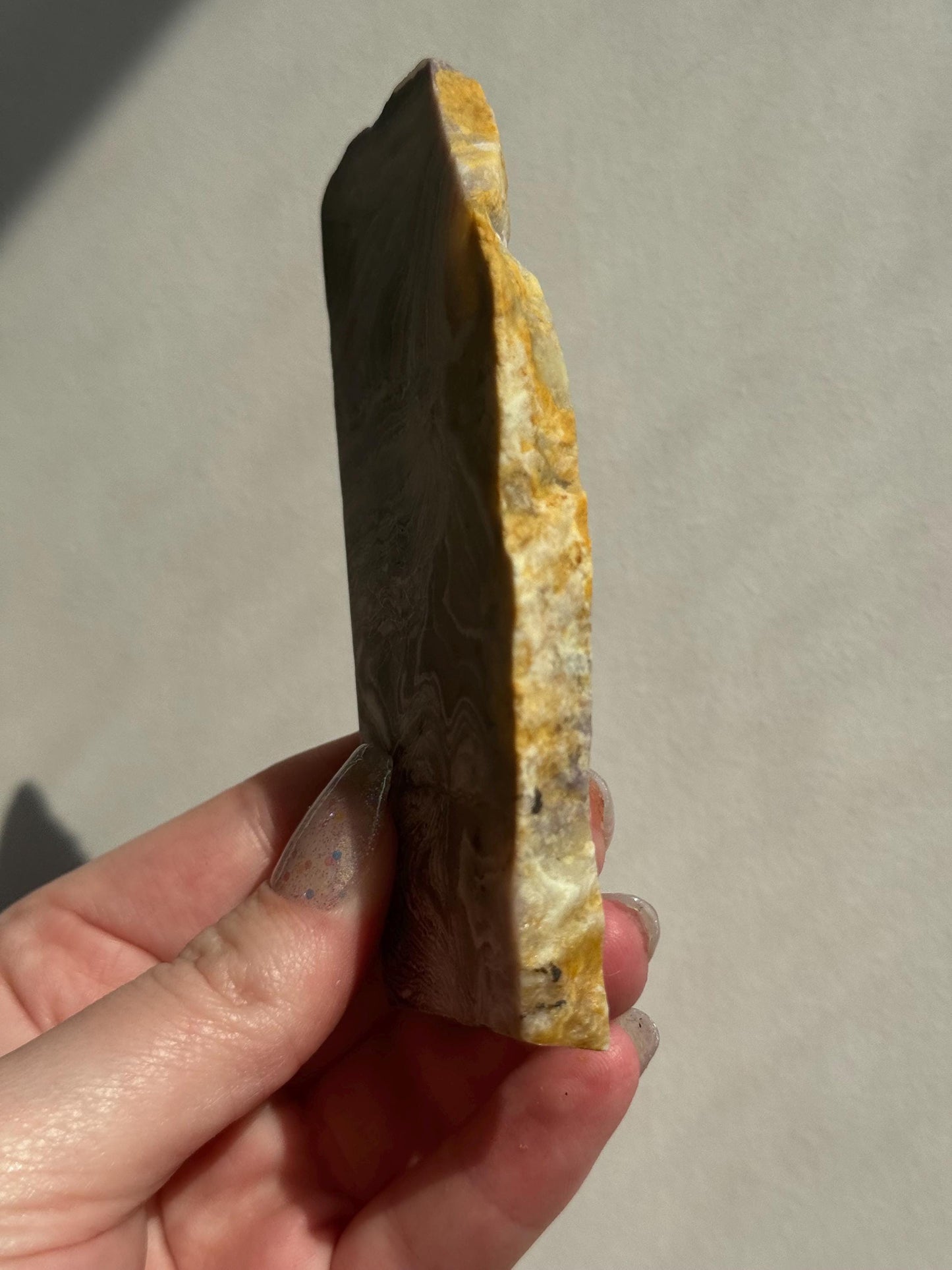 Beautiful Silky Fluorite Slab Opalized Fluorite Slice