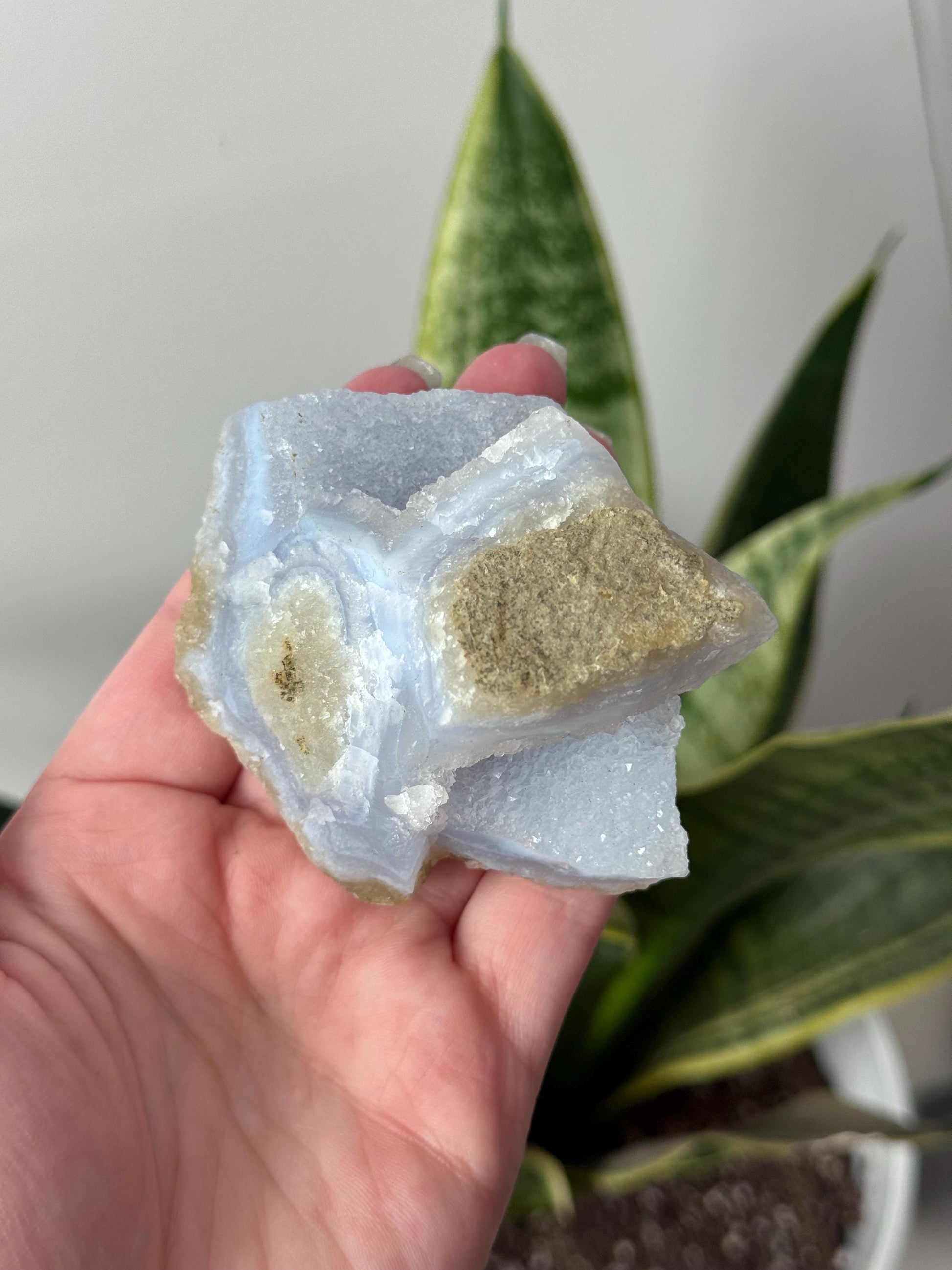 Beautiful Druzy Blue Lace Agate Geode | Blue Lace Agate From South Africa
