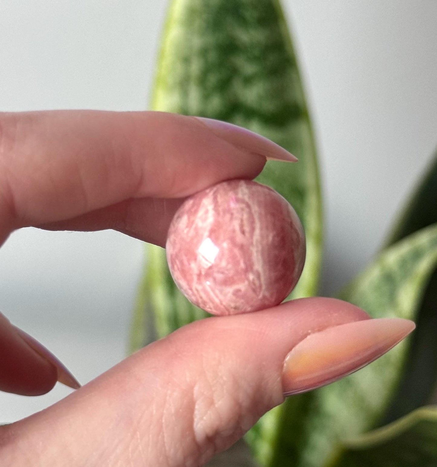 Beautiful Rhodochrosite Mini Sphere Carving | Rhodochrosite Marble