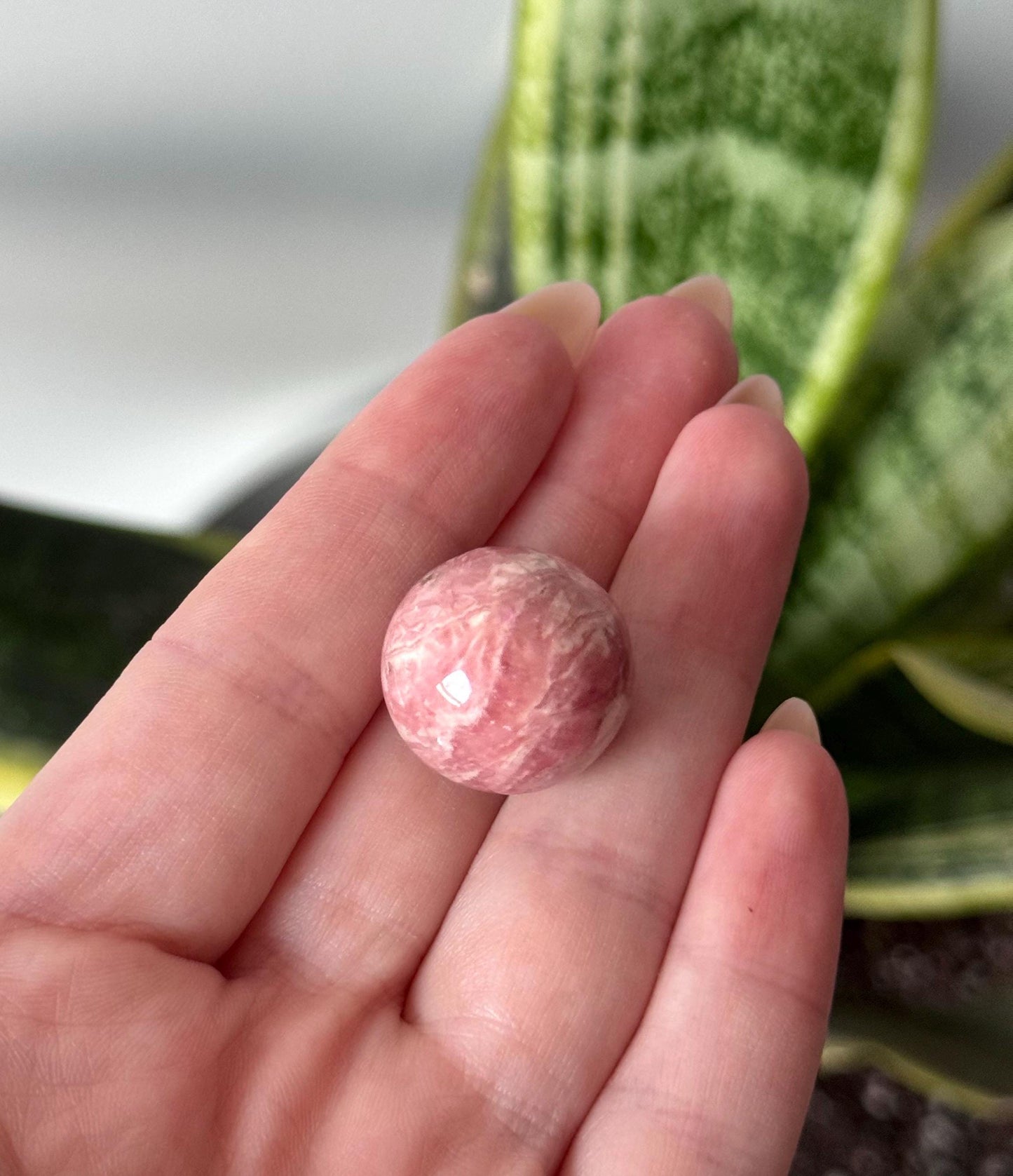 Beautiful Rhodochrosite Mini Sphere Carving | Rhodochrosite Marble