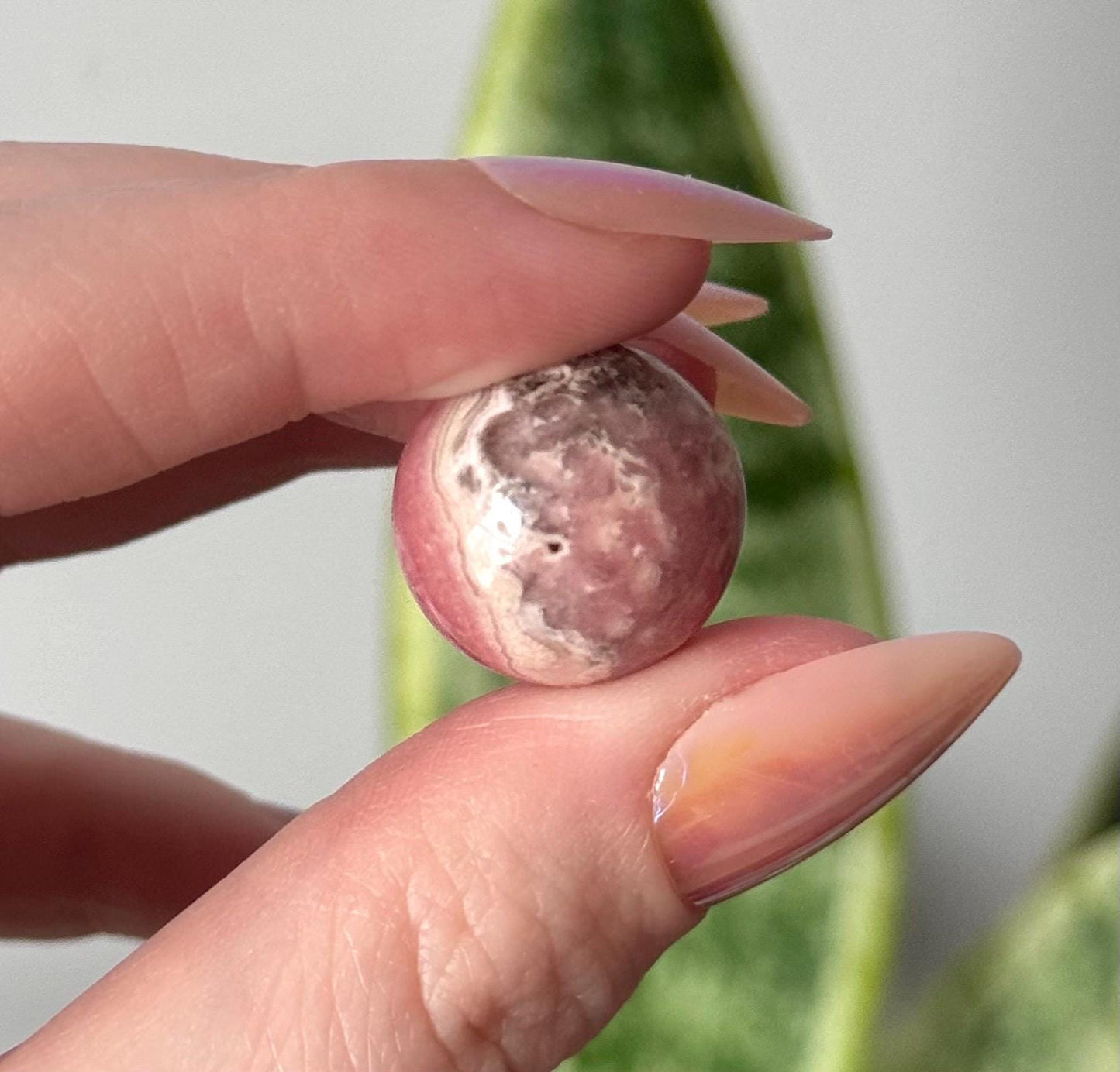 Beautiful Rhodochrosite Mini Sphere Carving | Rhodochrosite Marble