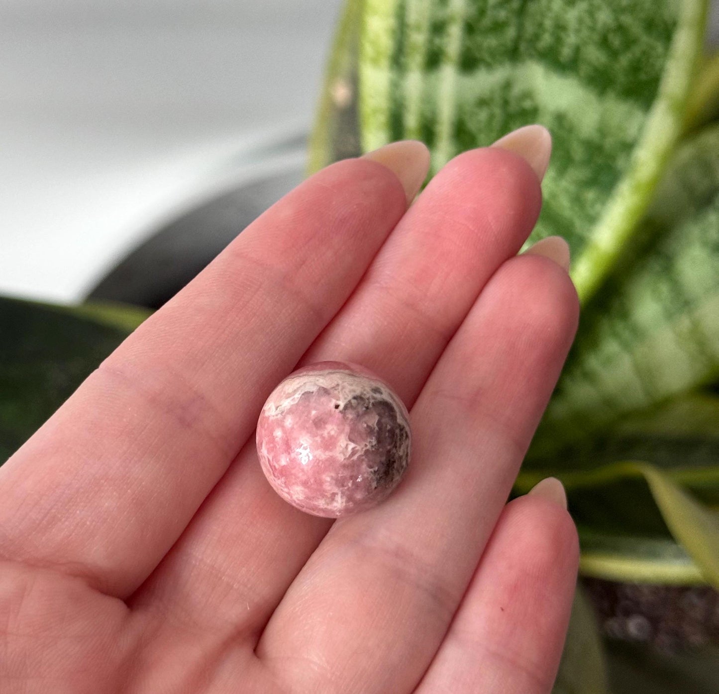 Beautiful Rhodochrosite Mini Sphere Carving | Rhodochrosite Marble