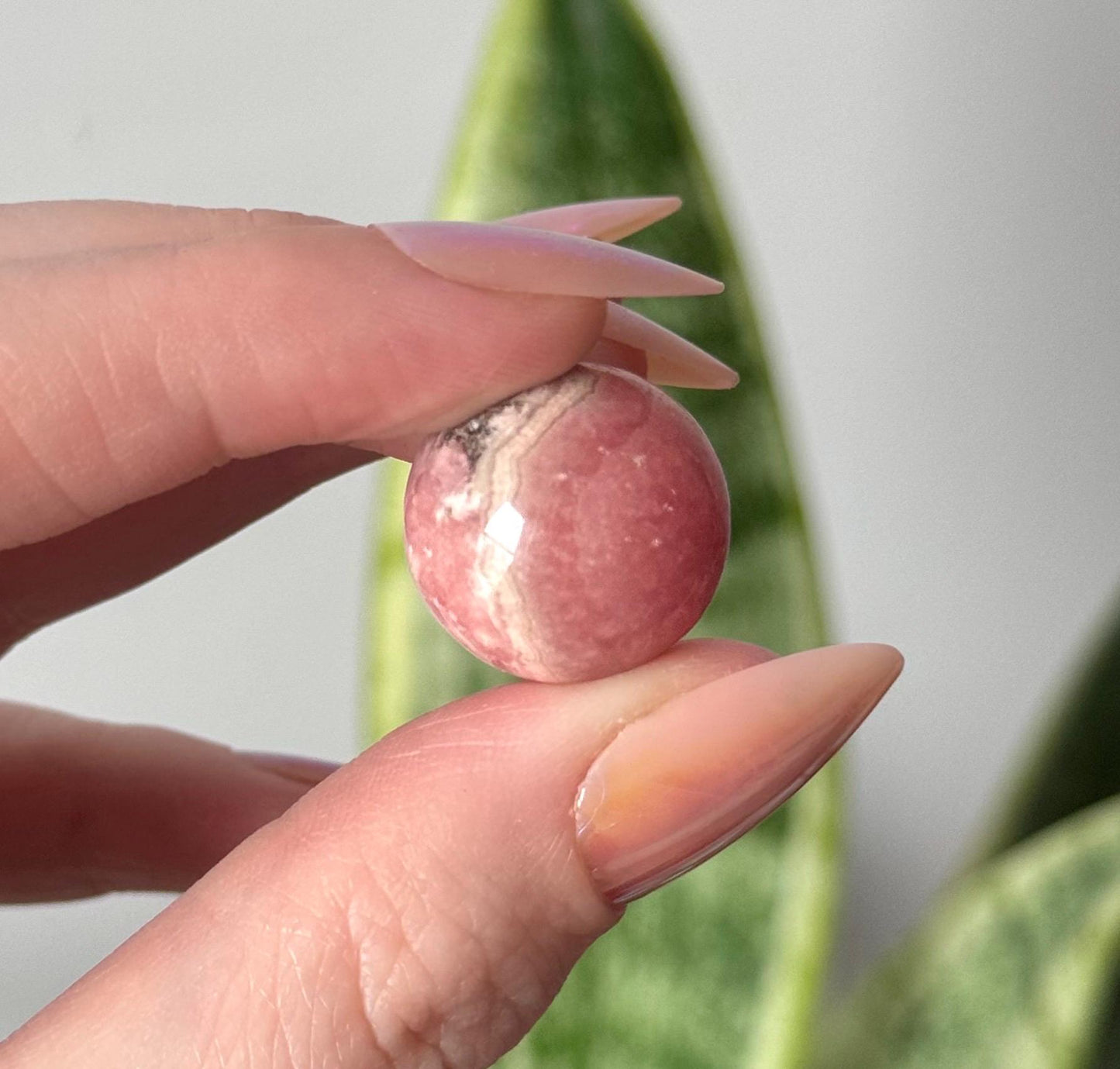 Beautiful Rhodochrosite Mini Sphere Carving | Rhodochrosite Marble
